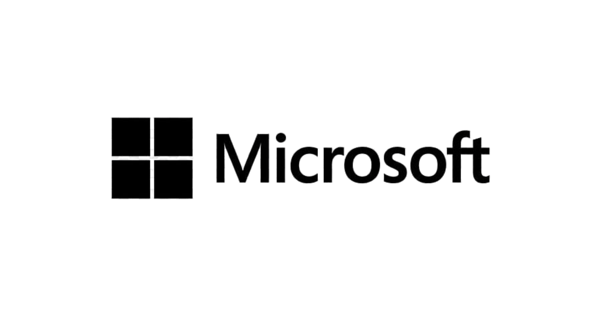 Microsoft logo in black