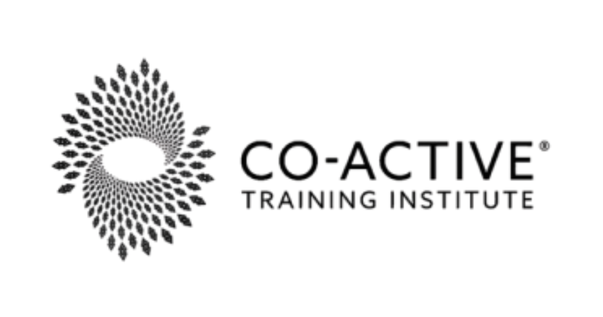 Logo of C-Active Training Institute with a circular design made of small dots and the institute's name.