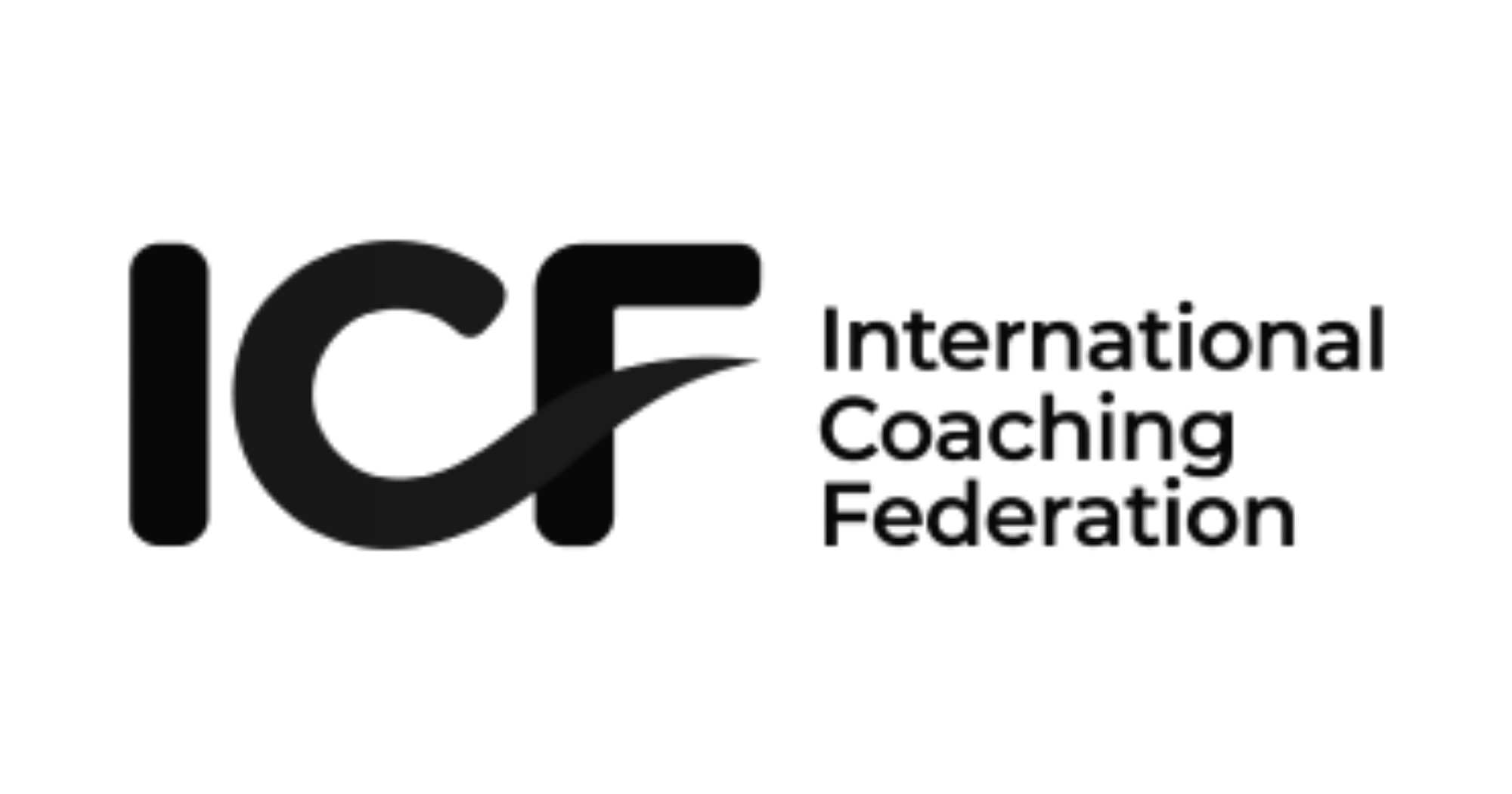 International Coaching Federation logo with stylized 'ICF' text and the words 'International Coaching Federation' next to it.