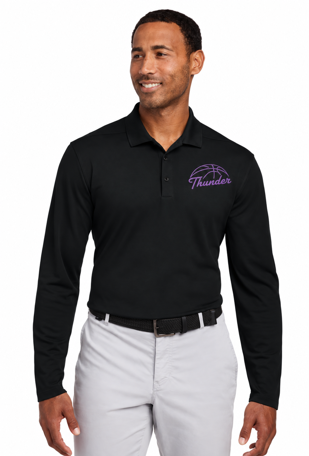 Black Polo with Thunder Logo.png