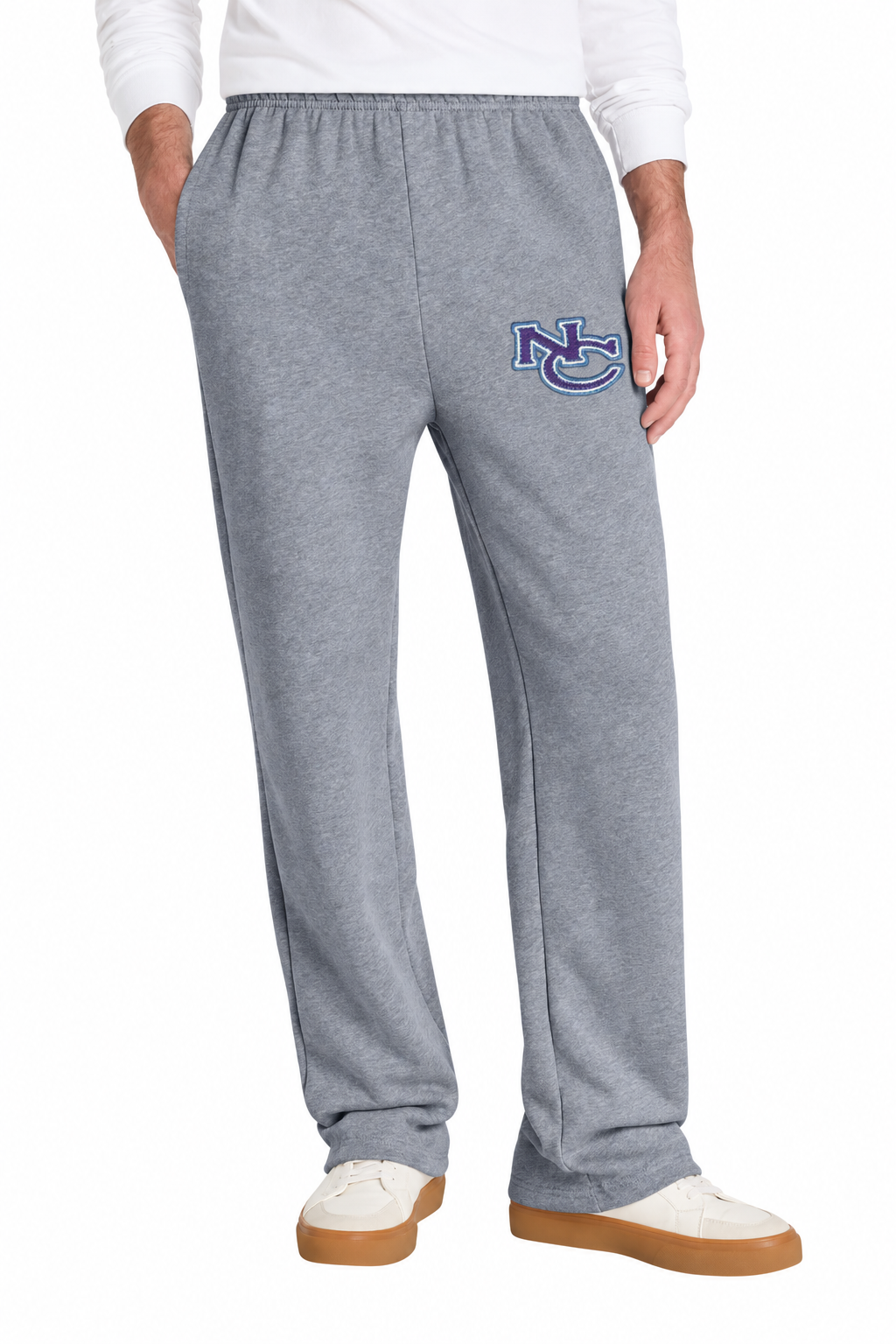Embroidered NC Gray Sweatpants Studio Shot.png