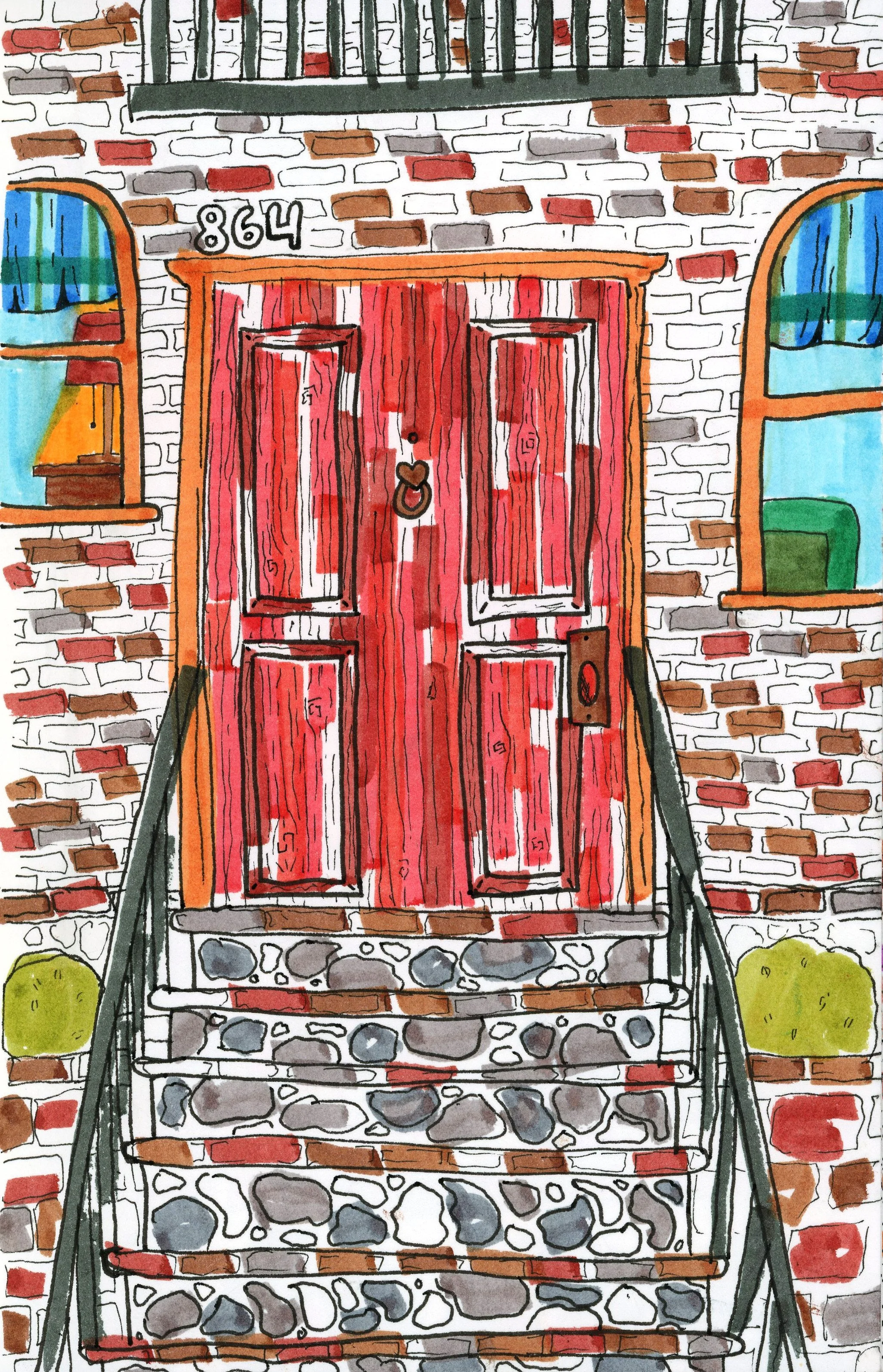 Doorway (Red), 2025