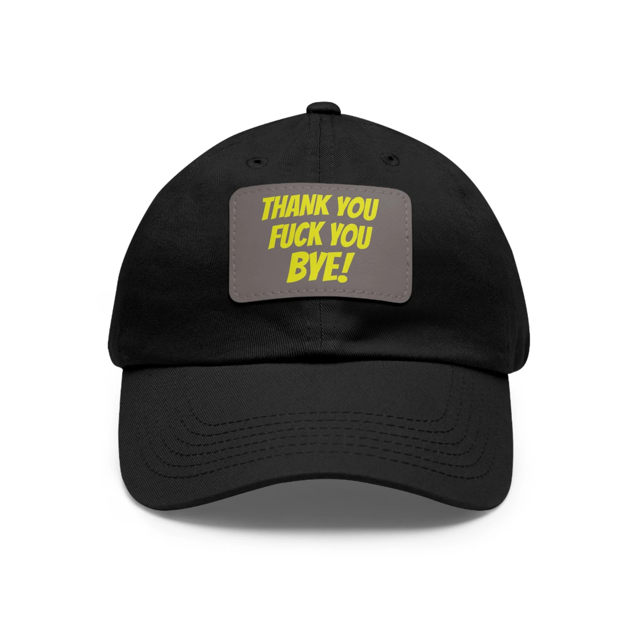Jim Cornette 'Thank You, F*** You, Bye!' Leather Patch Dad Hat