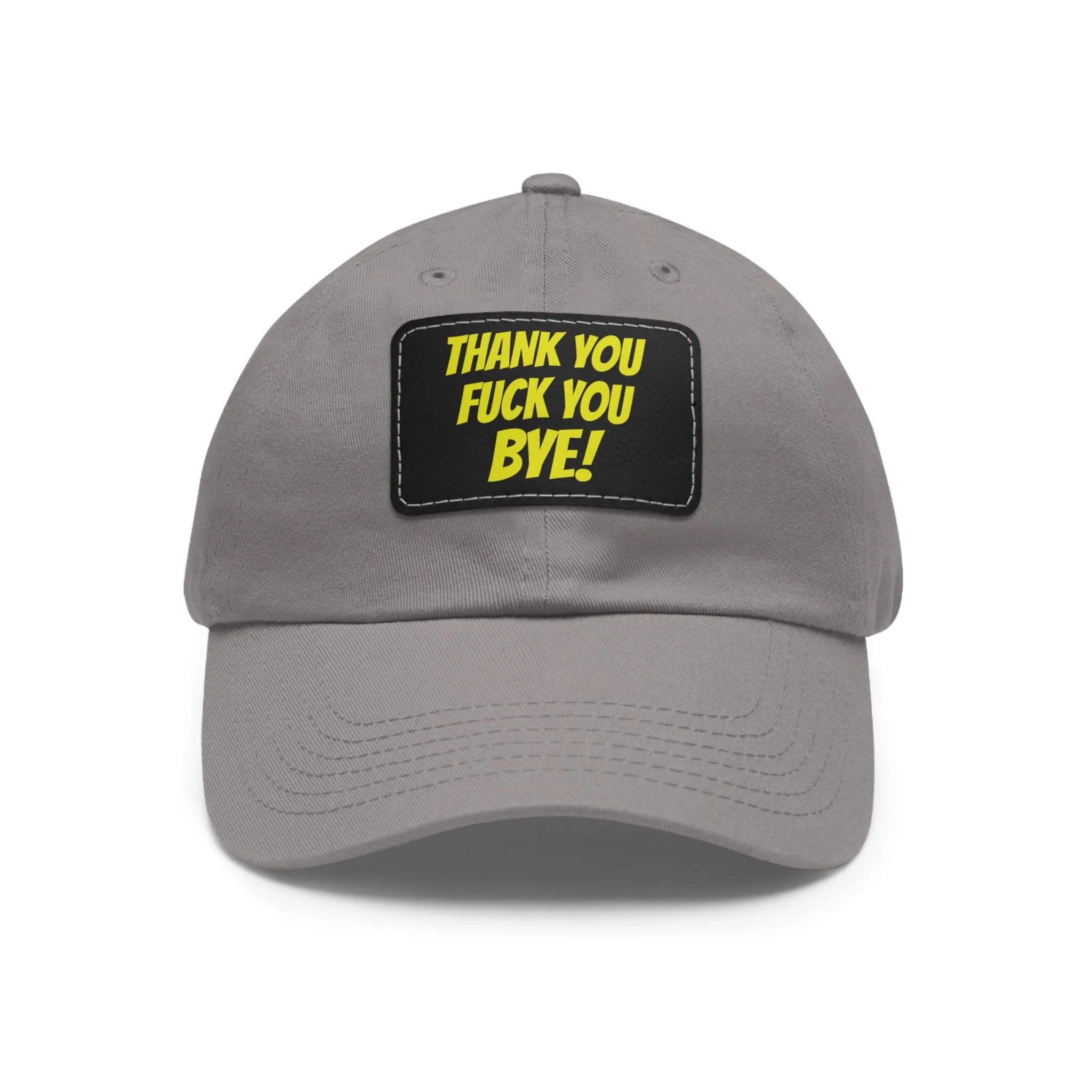 Jim Cornette 'Thank You, F*** You, Bye!' Leather Patch Dad Hat