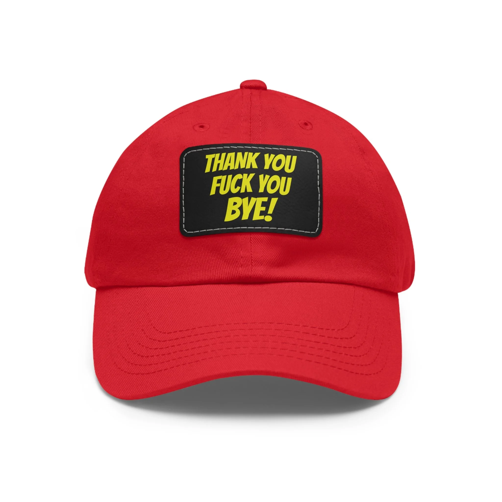 Jim Cornette 'Thank You, F*** You, Bye!' Leather Patch Dad Hat