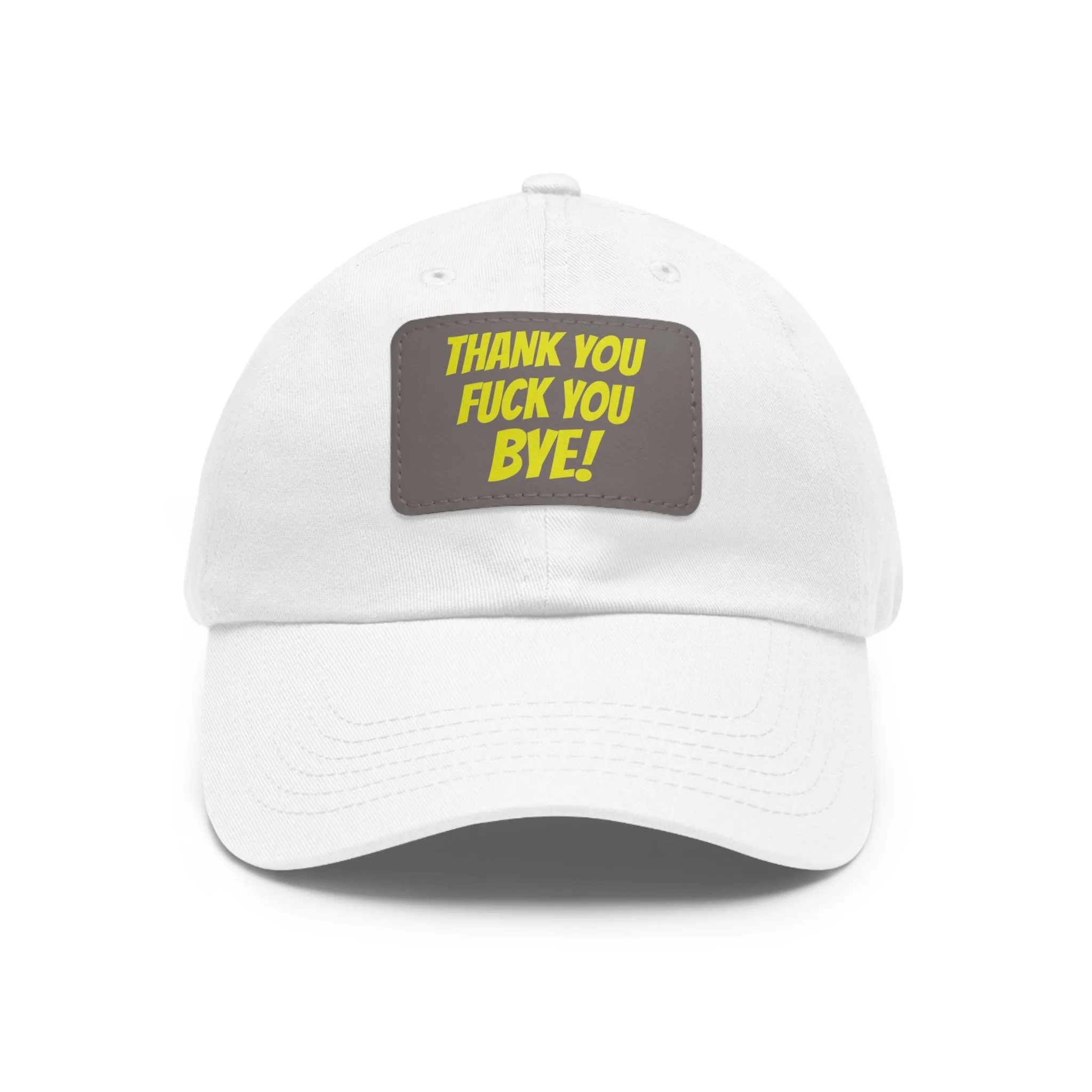 Jim Cornette 'Thank You, F*** You, Bye!' Leather Patch Dad Hat