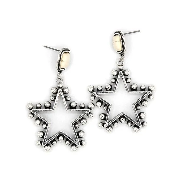 Earrings - Studded Large Star