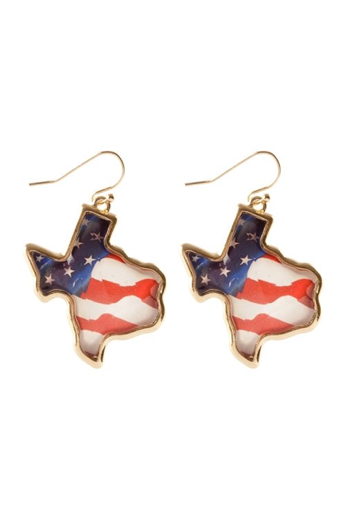Earrings - Texas Map
