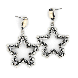 Earrings - Studded Large Star
