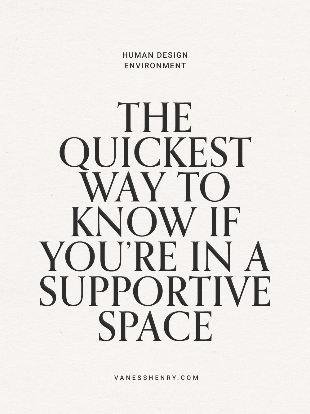 Are you in a supportive Environment?