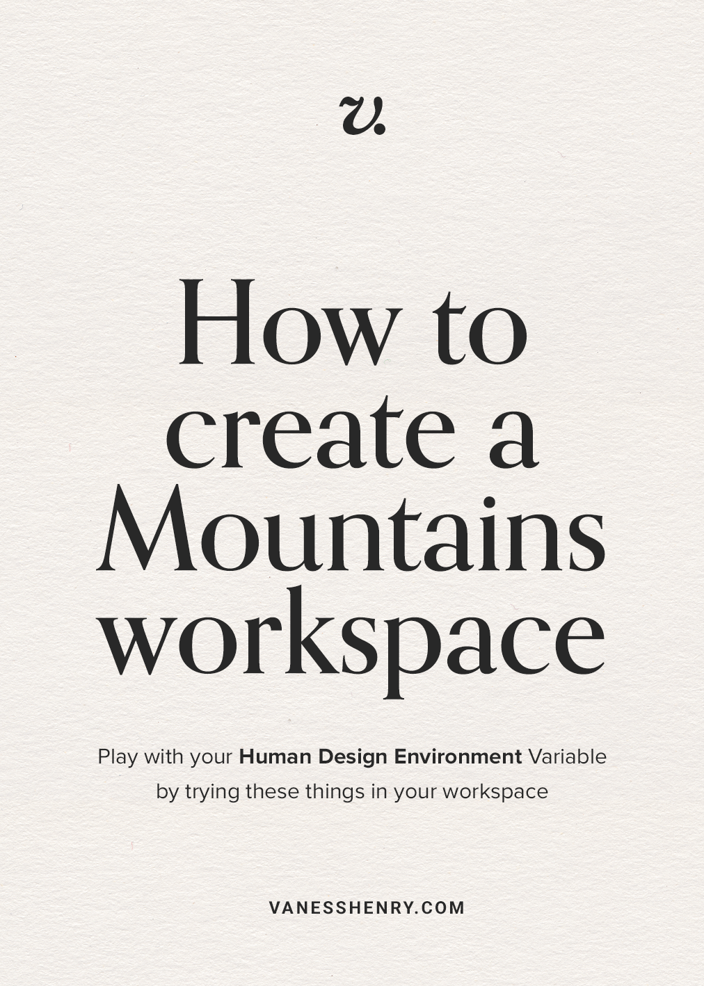 Create a Mountains workspace