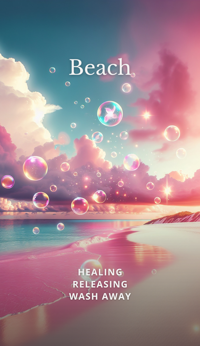 Shamanic oracle card featuring beach landscape symbolic meaning