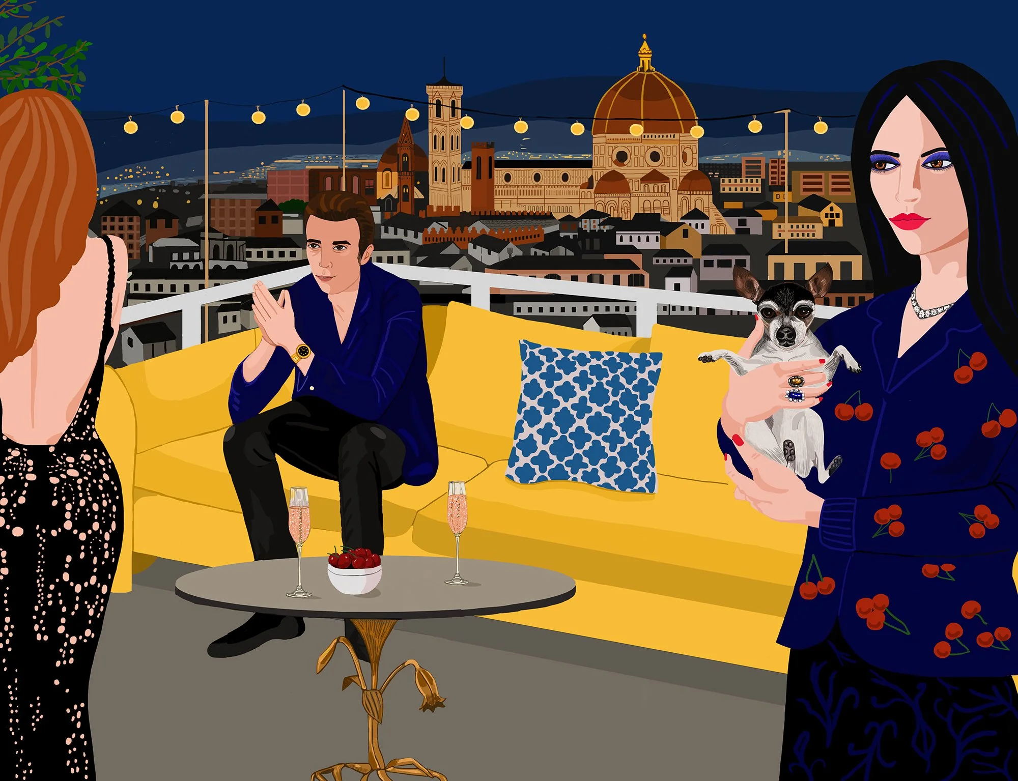 Illustration is inspired by book She Came to Stay by Simone de Beauvoir 