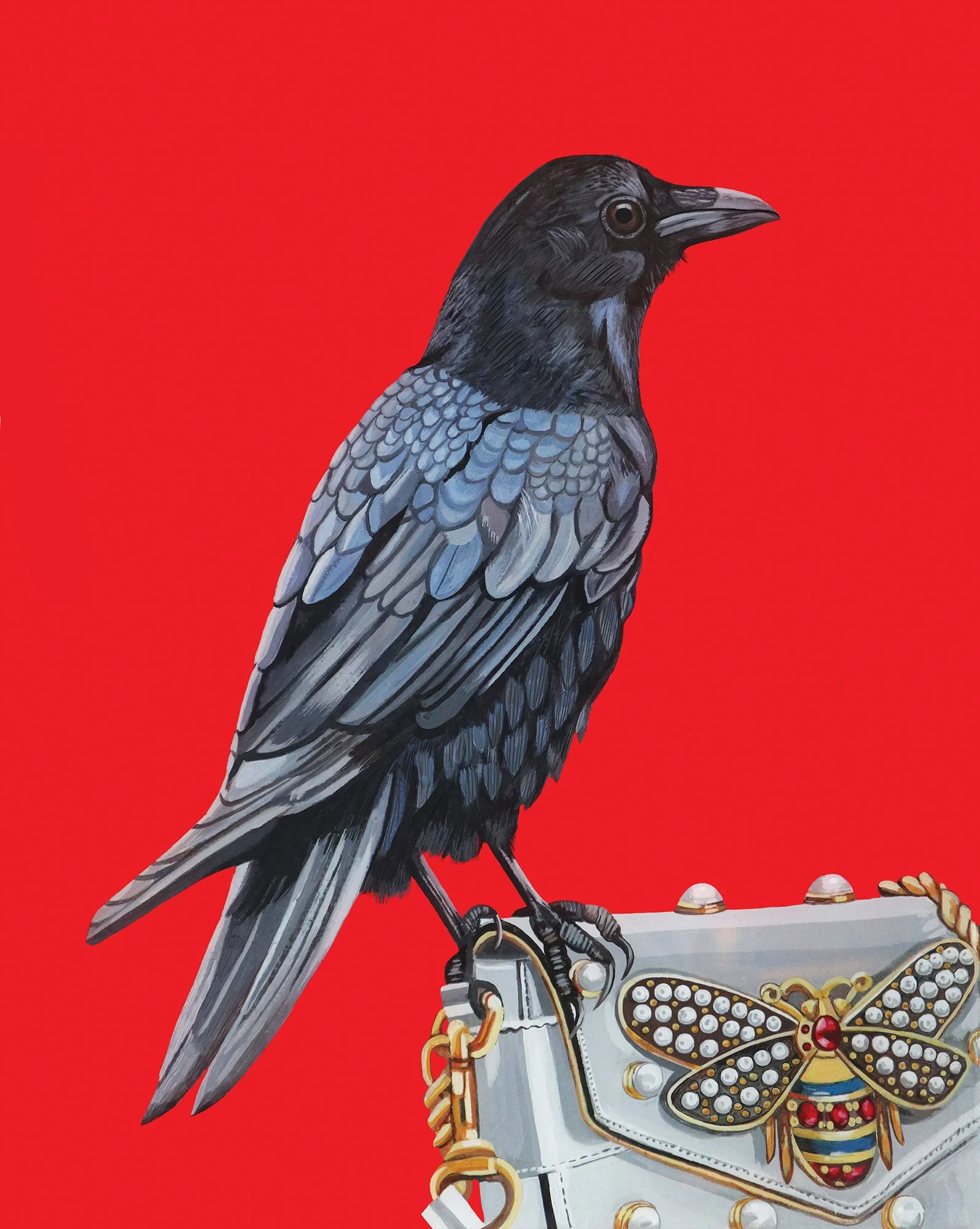 Crow on Gucci ( originally a painting)