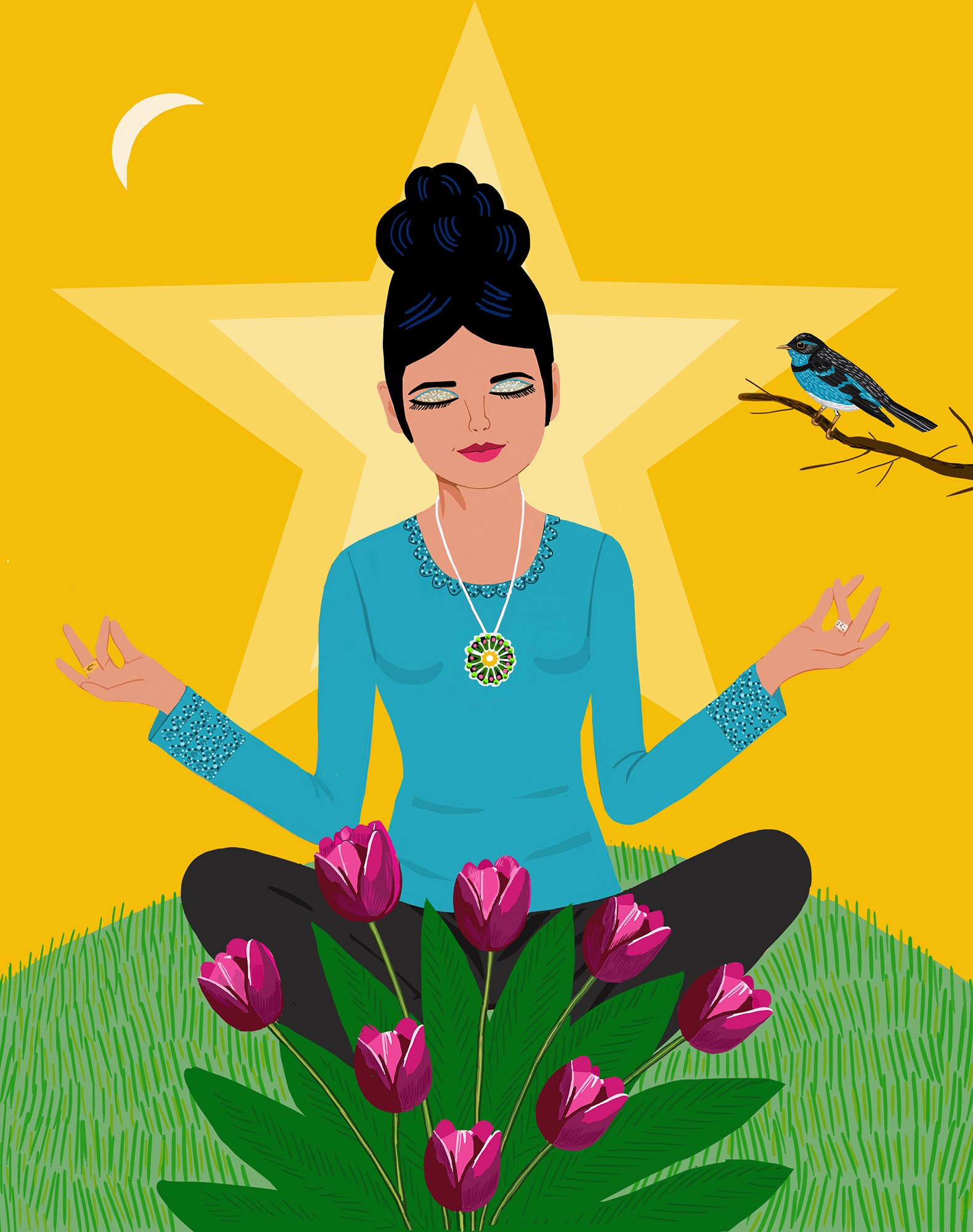 Yoga woman illustration