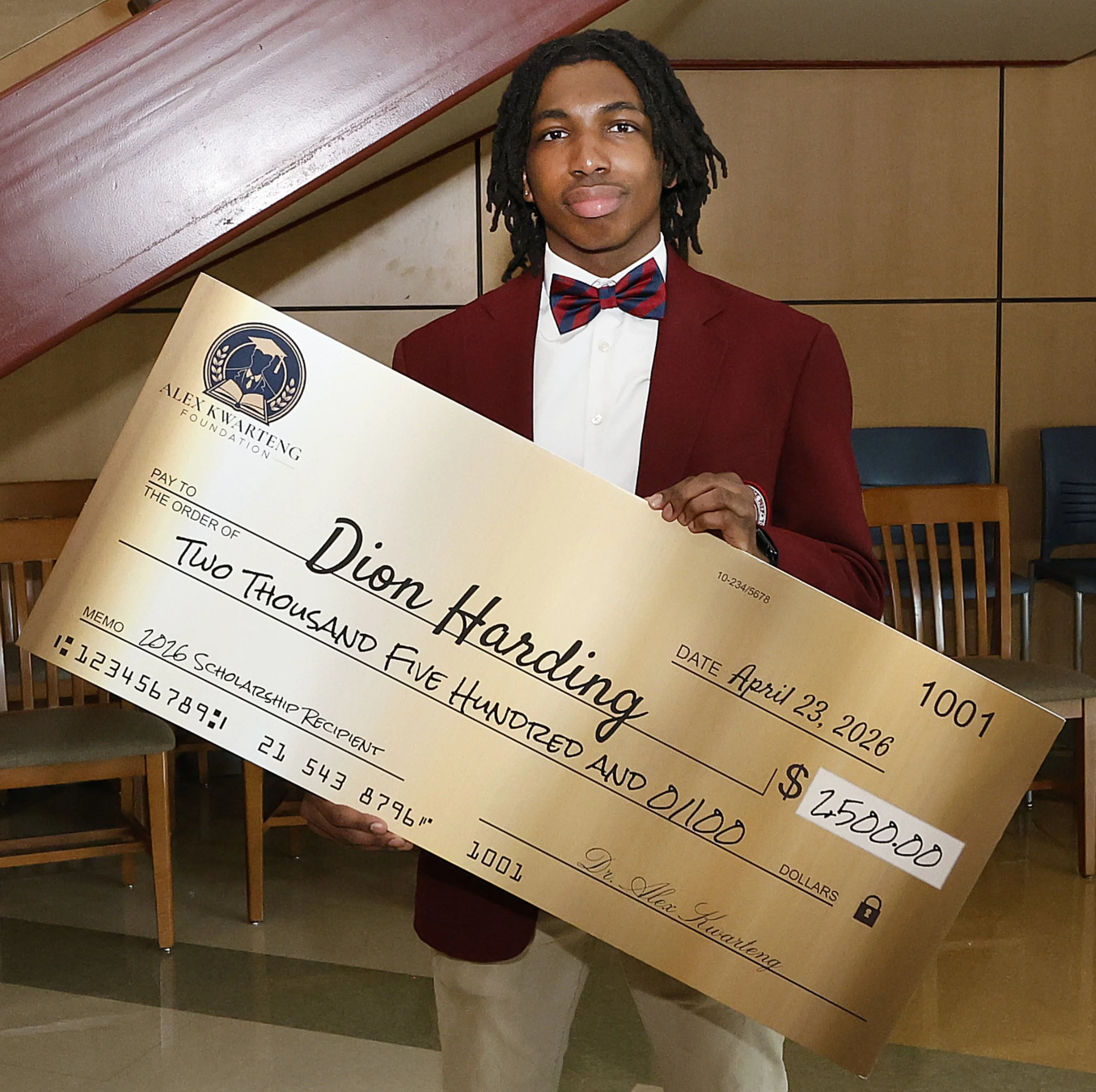 Southland College Prep alumnus Dion Harding, recipient of the Alex Kwarteng Foundation Scholarship, pursuing higher education in Finance at Howard University to showcase academic excellence in Chicagoland.
