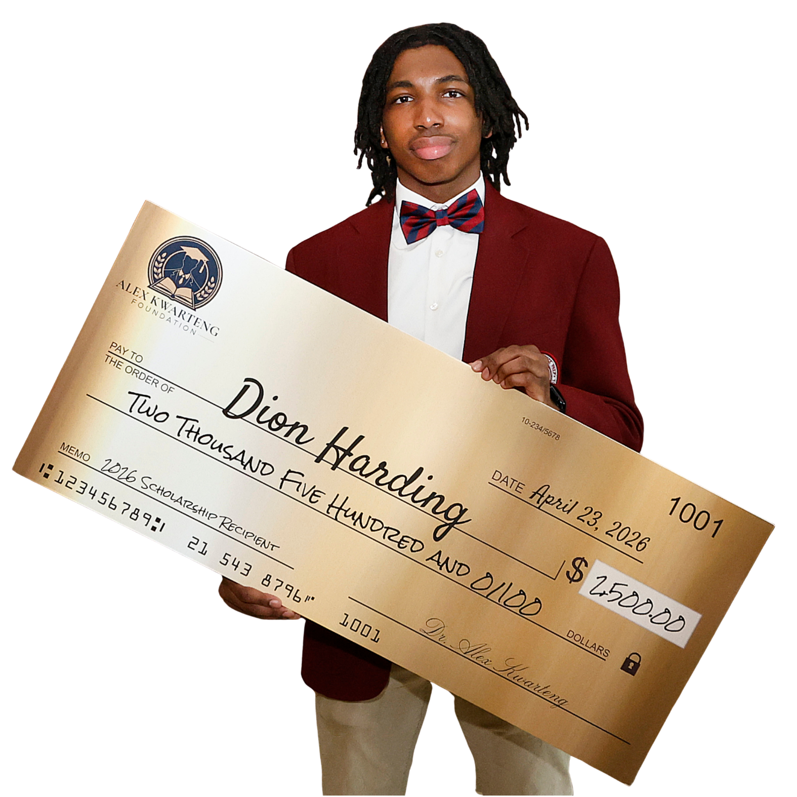 Southland College Prep alumnus Dion Harding, recipient of the Alex Kwarteng Foundation Scholarship, pursuing higher education in Finance at Howard University to showcase academic excellence in Chicagoland.