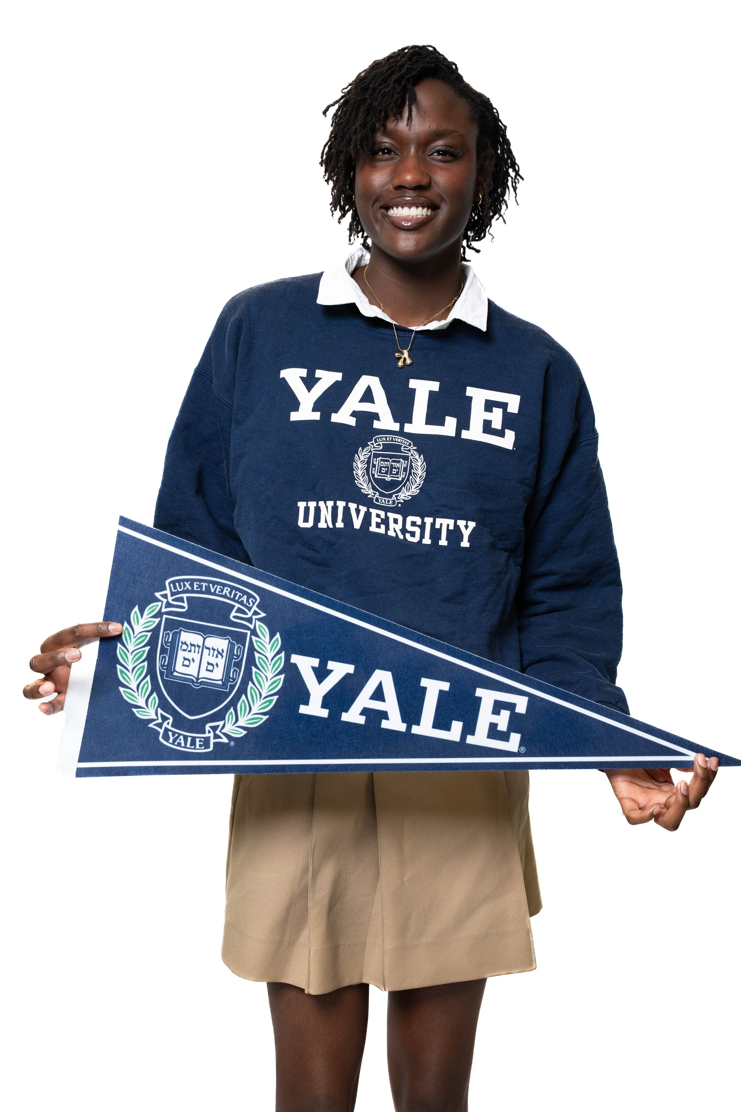 Southland College Prep student spotlighting their journey toward a debt-free university degree through the Alex Kwarteng Foundation.