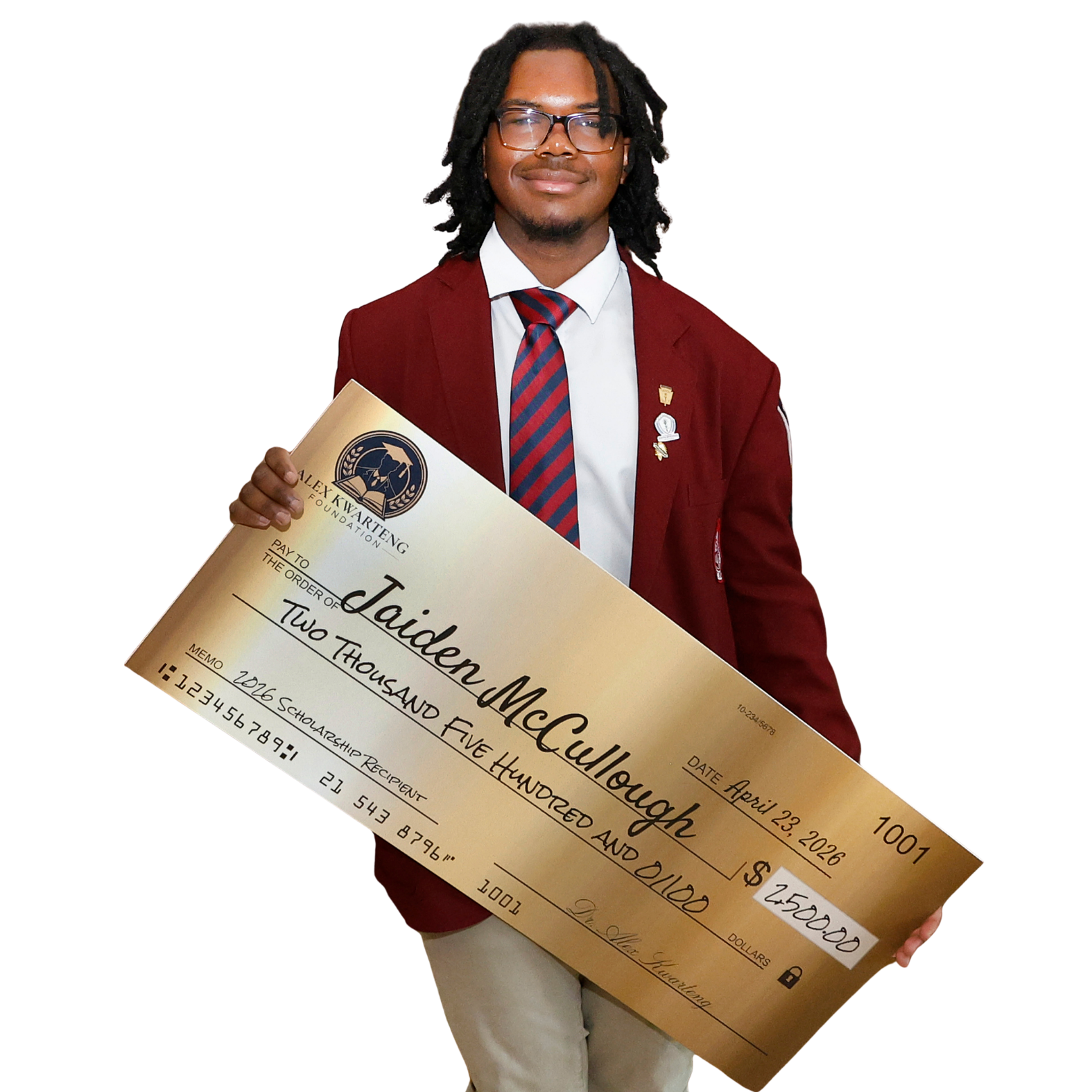 Southland College Prep alumnus Jaiden McCollough, recipient of the Alex Kwarteng Foundation Scholarship, pursuing higher education to showcase academic excellence in Chicagoland.
