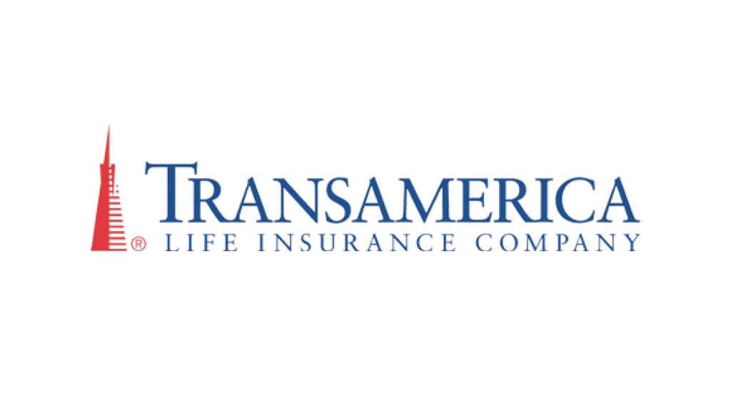 Transamerica Life Insurance Company logo with a red triangular tower and colorful text.