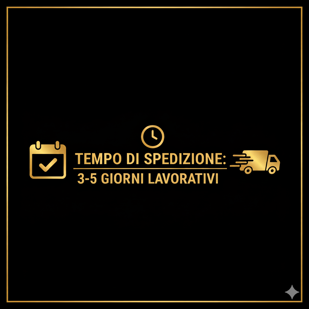 Icone di un calendario con un segno di spunta, un orologio e un camion che indica il tempo di spedizione di 3-5 giorni lavorativi