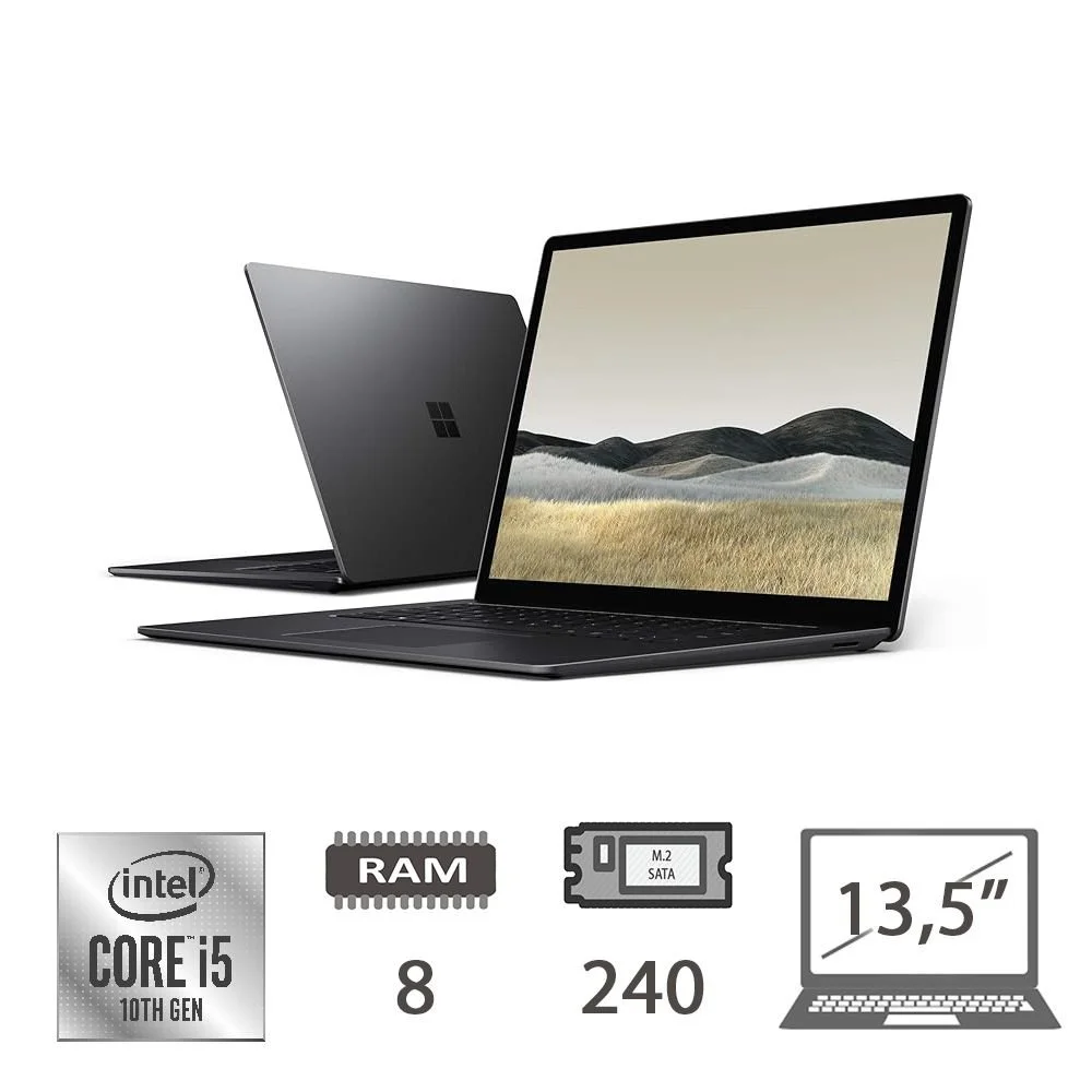 MS SURFACE LAPTOP 3 i5-1035G7 8/256 13 W10P Black- RICONDIZIONATO GRADO A    12 Mesi Garanzia