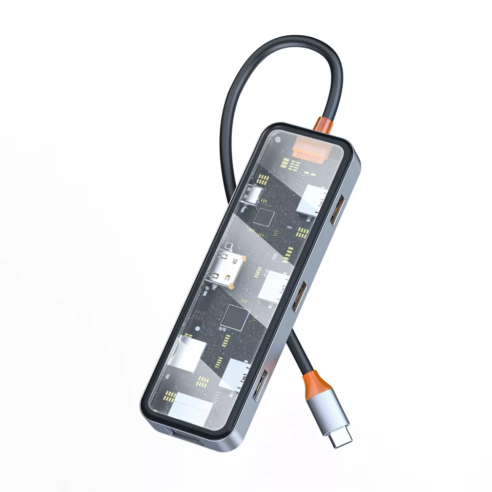 Hub Type C W701 con 3 porte USB 3.0, SD, micro SD, HDMI, PD