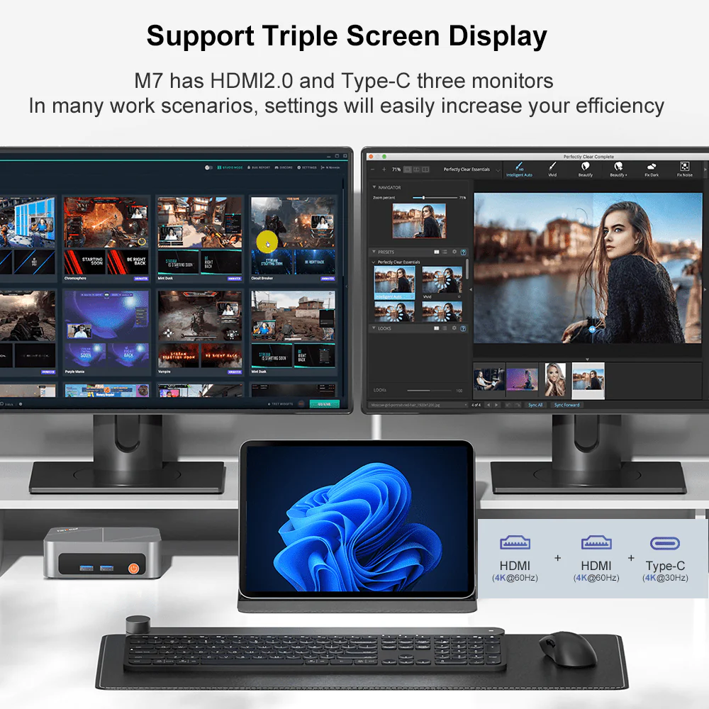 Ninkear M7 Mini PC AMD Ryzen 5 7430U 16+512GB W11