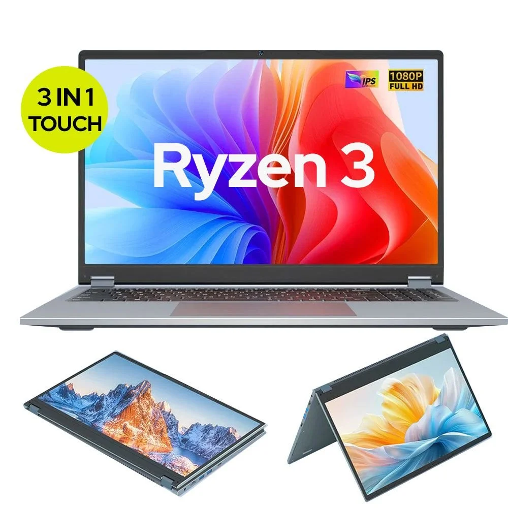 Ninkear YBOOK 15 Laptop 2 in 1 display touch 15,6" 8/512GB AMD Ryzen 3 3200U W11