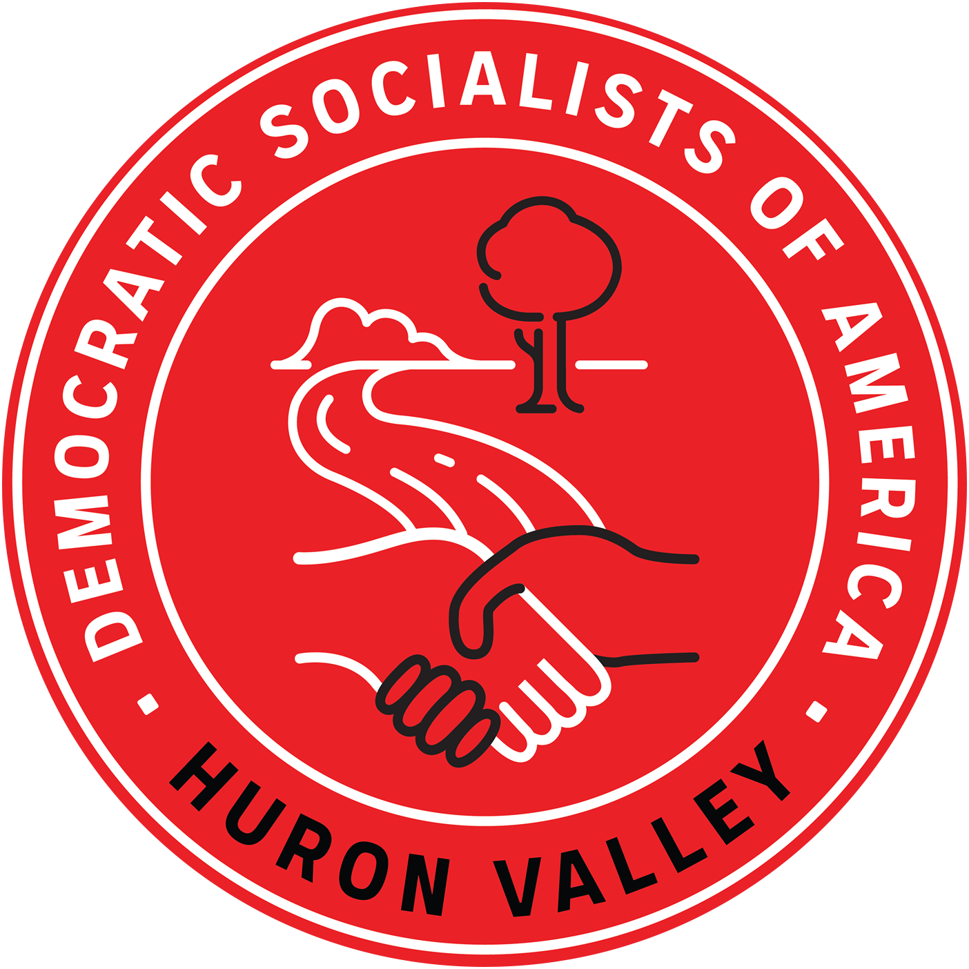 Huron Valley Democratic Socialists of America Logo