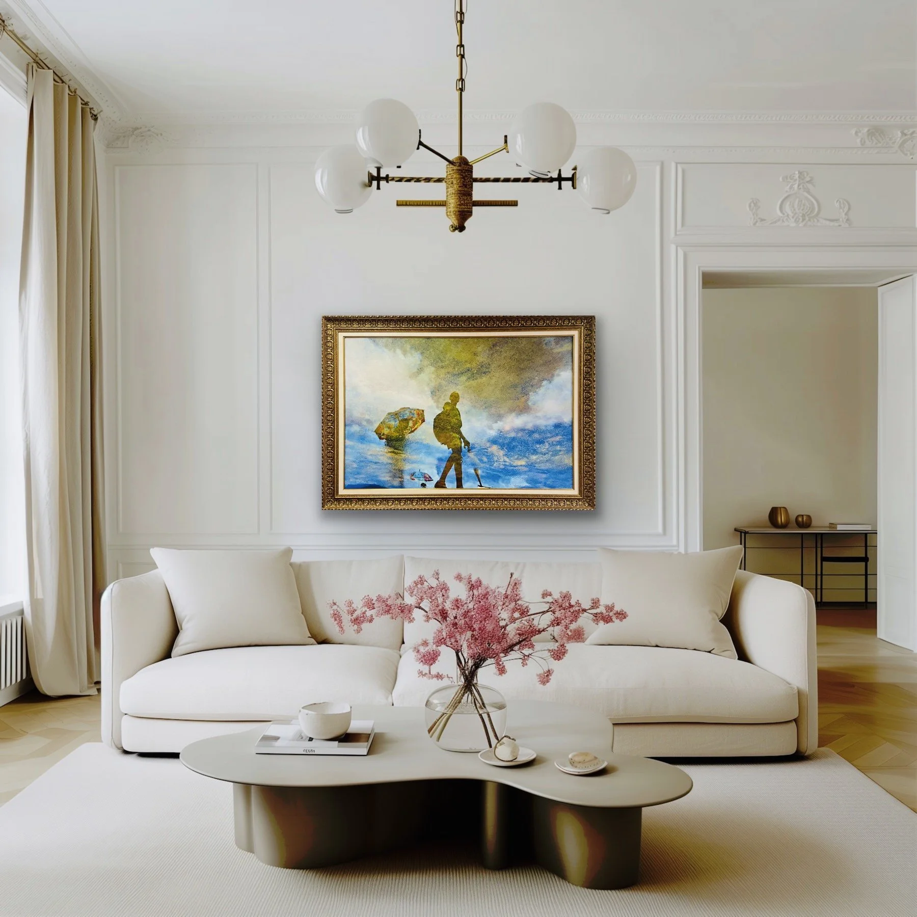 Exclusive private art viewing room at Goldsmith and Co. Maryland, designed for discreet high-net-worth art advisory and legacy planning.