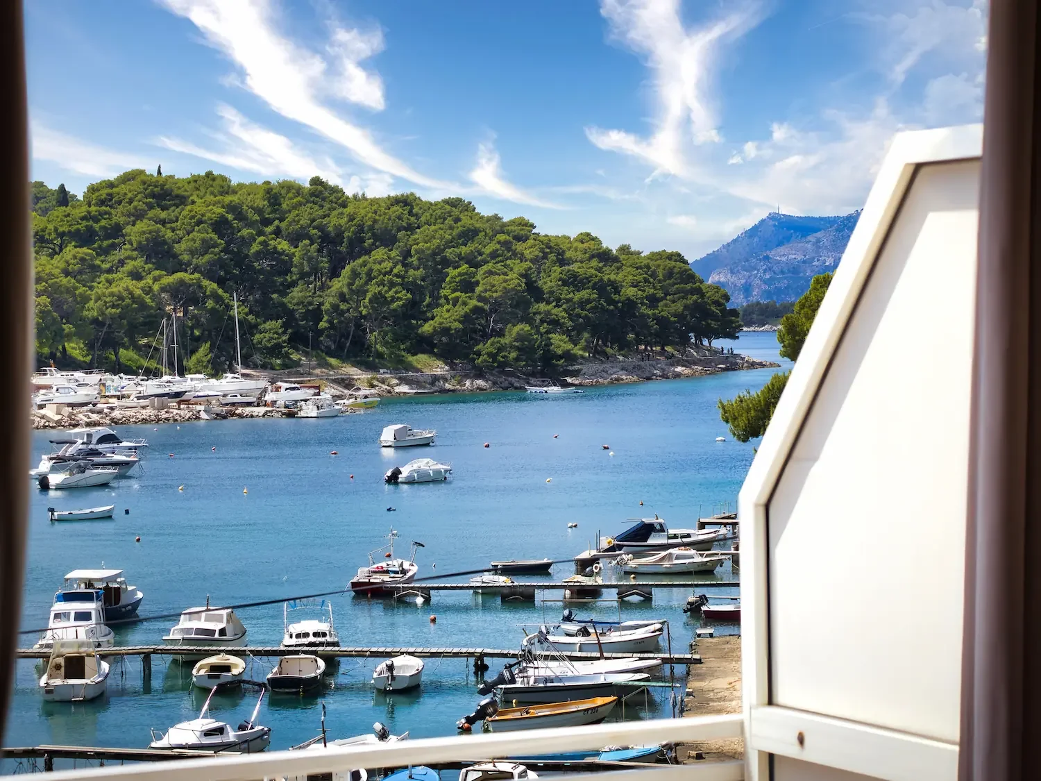 Terrace view from family rooms located in Put Tihe 22a, Cavtat