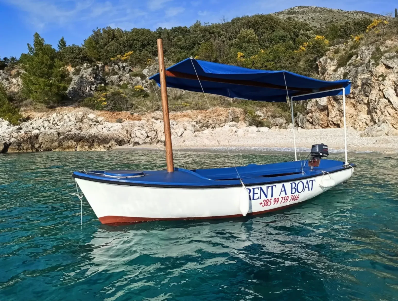 Pasara boat and hidden bays near Cavtat, Croatia