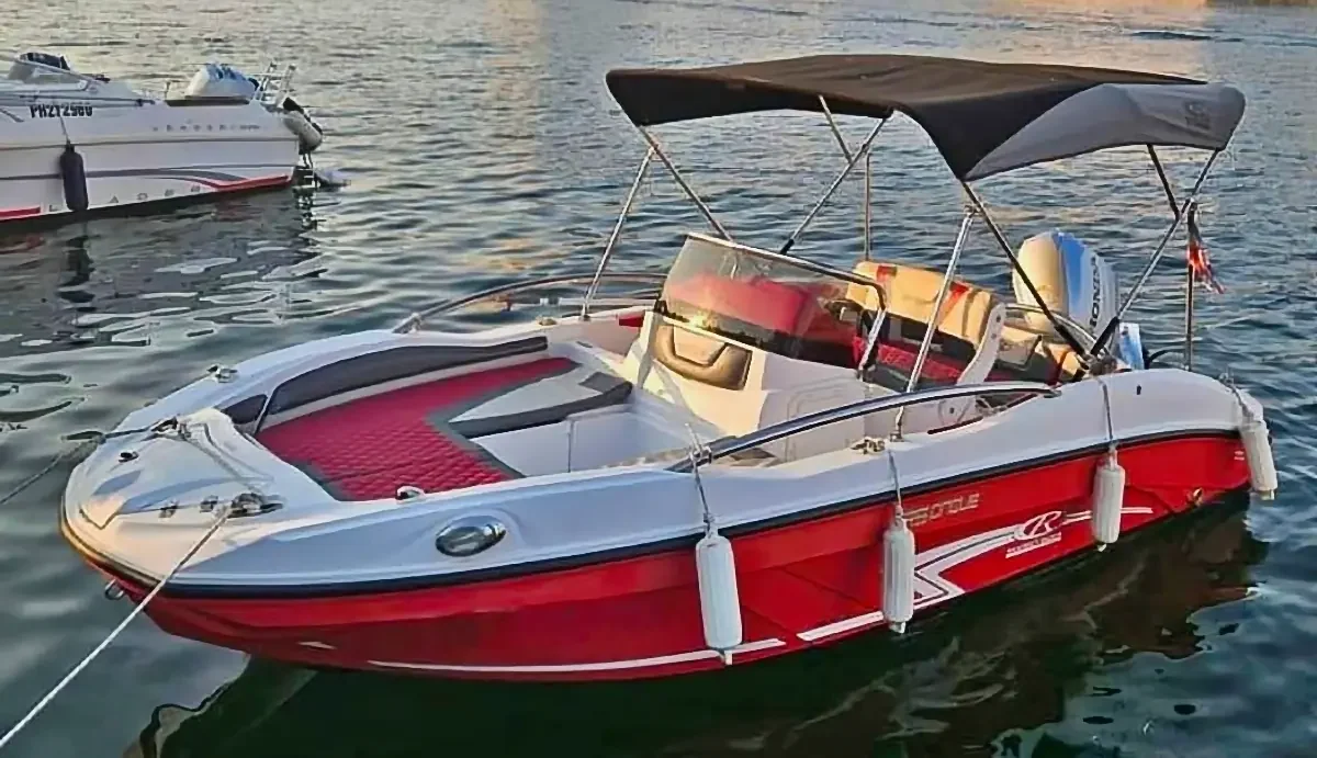 Local Boats Cavtat Taxi Boat - Red and white vessel for professional sunset tours and transfers.