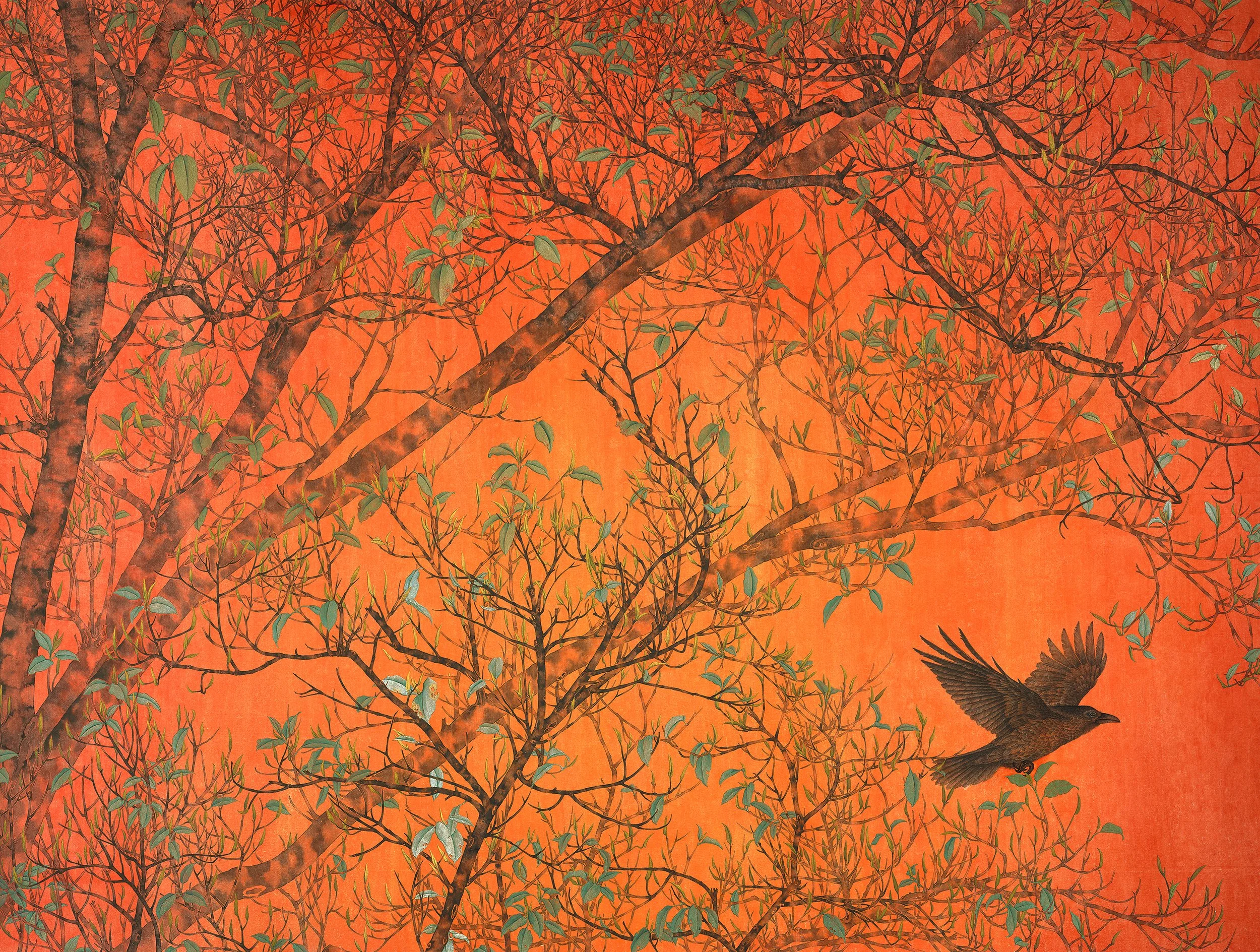 Early_Spring Tree--早春的树
ink and colour on Xuan paper/
65 x 47 in/158 x 120 cm/
2026