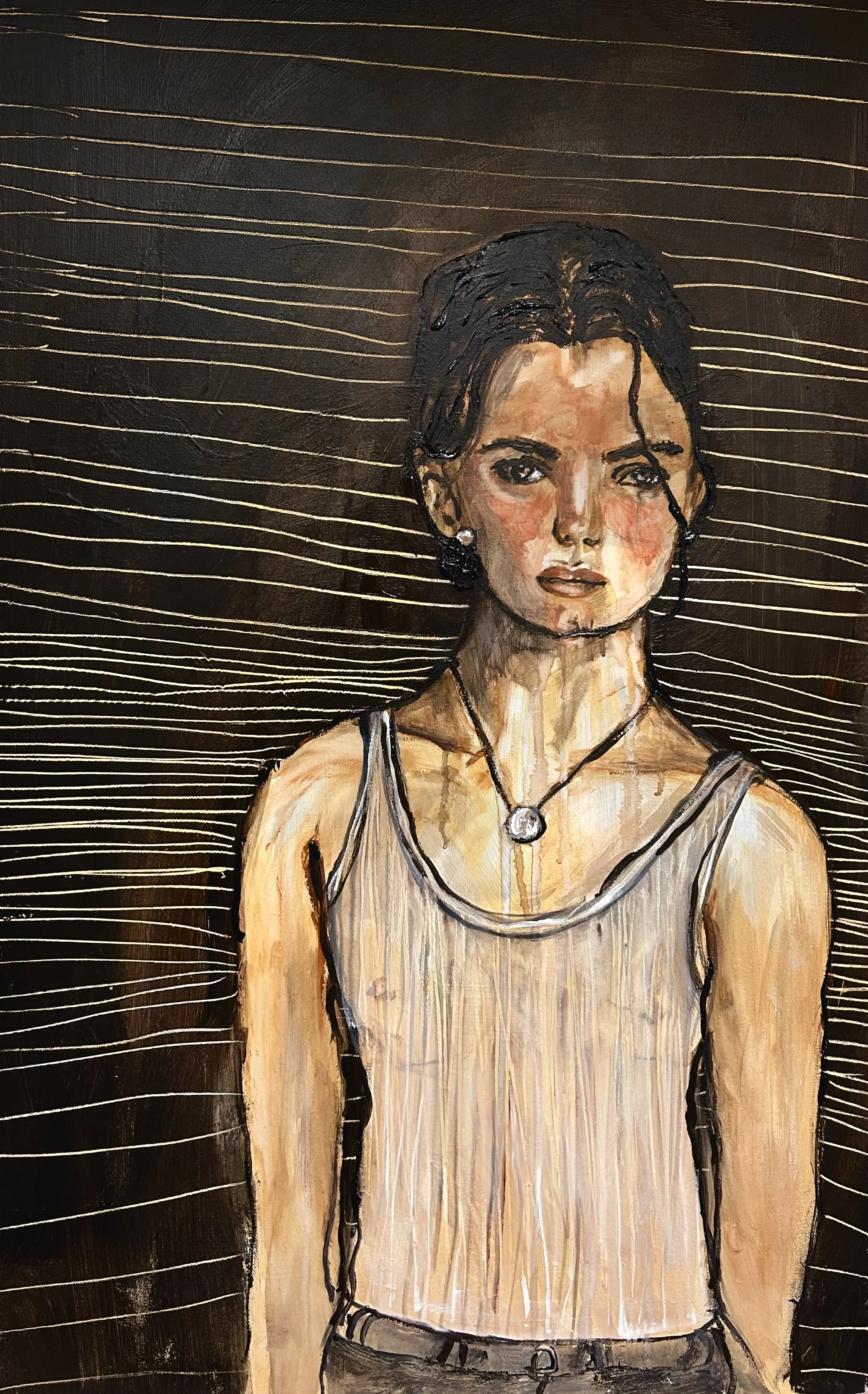 autorretrato, acrylic on canvas, 2025