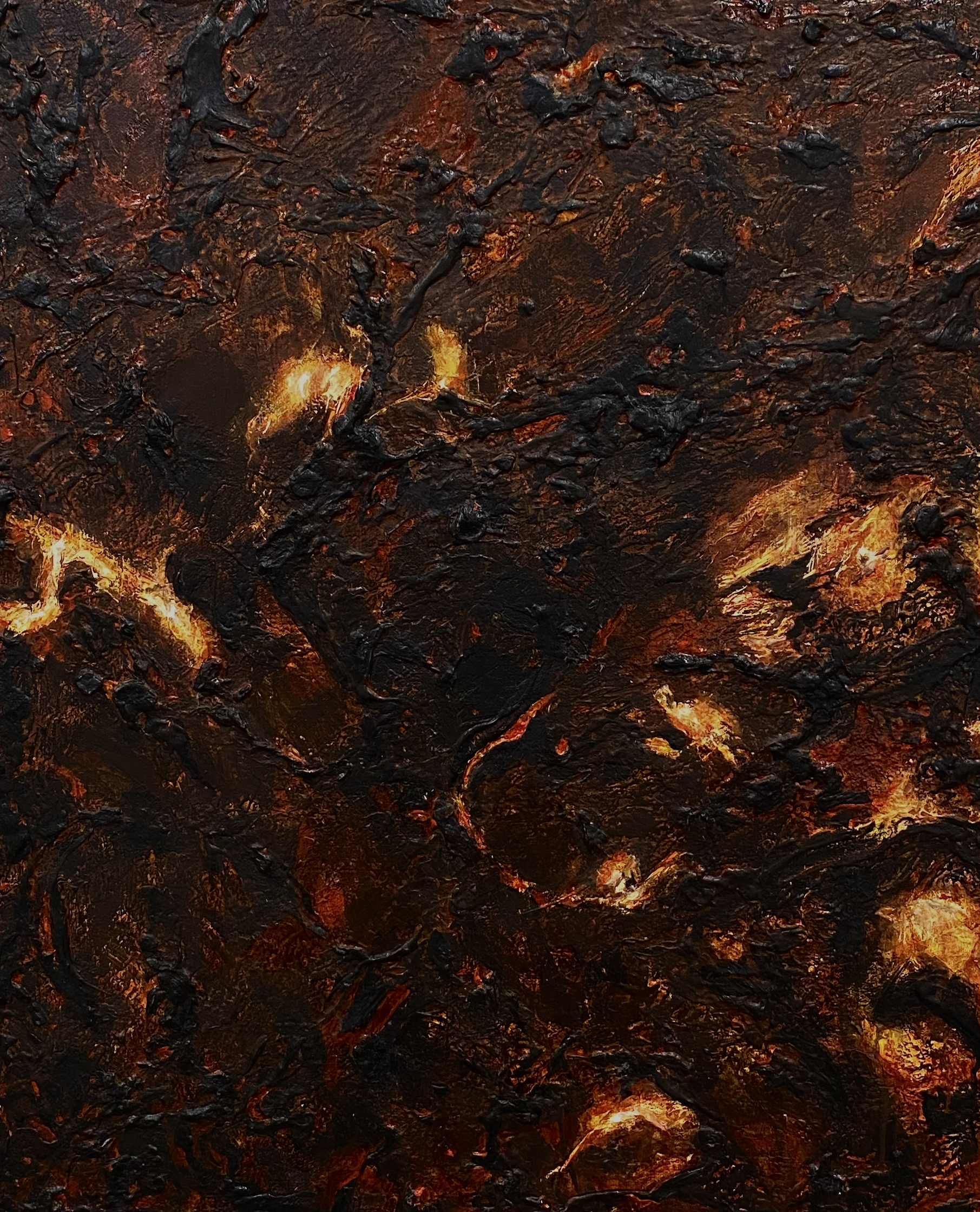 prototierra, acrylic mediums and sand