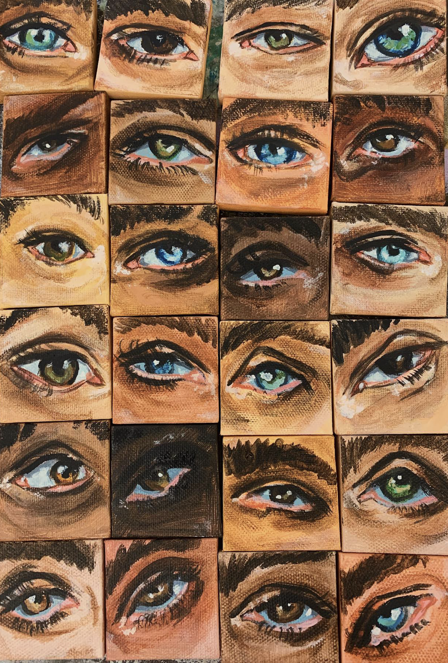 ojos, acrylic on canvas, 2022