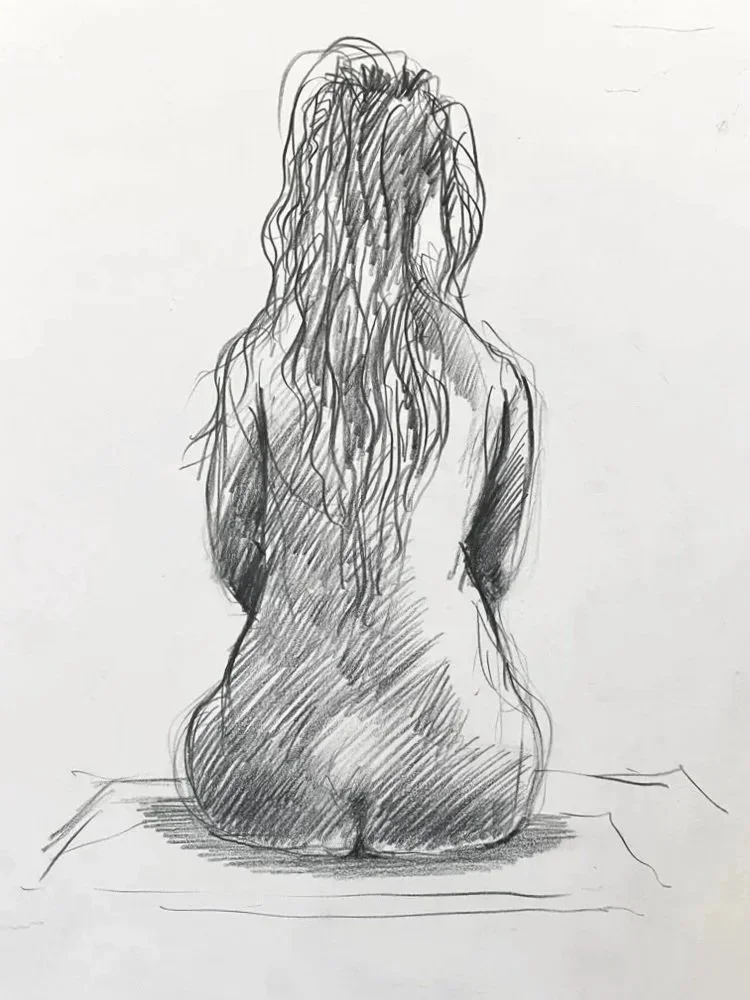 "Jacqui," pencil study 2025