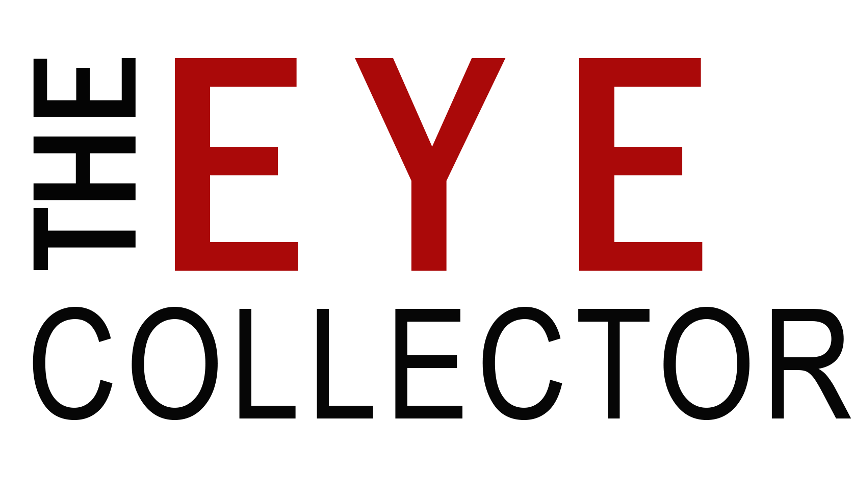The words "THE EYE COLLECTOR" with the word "EYE" highlighted in red and the remaining words in black.