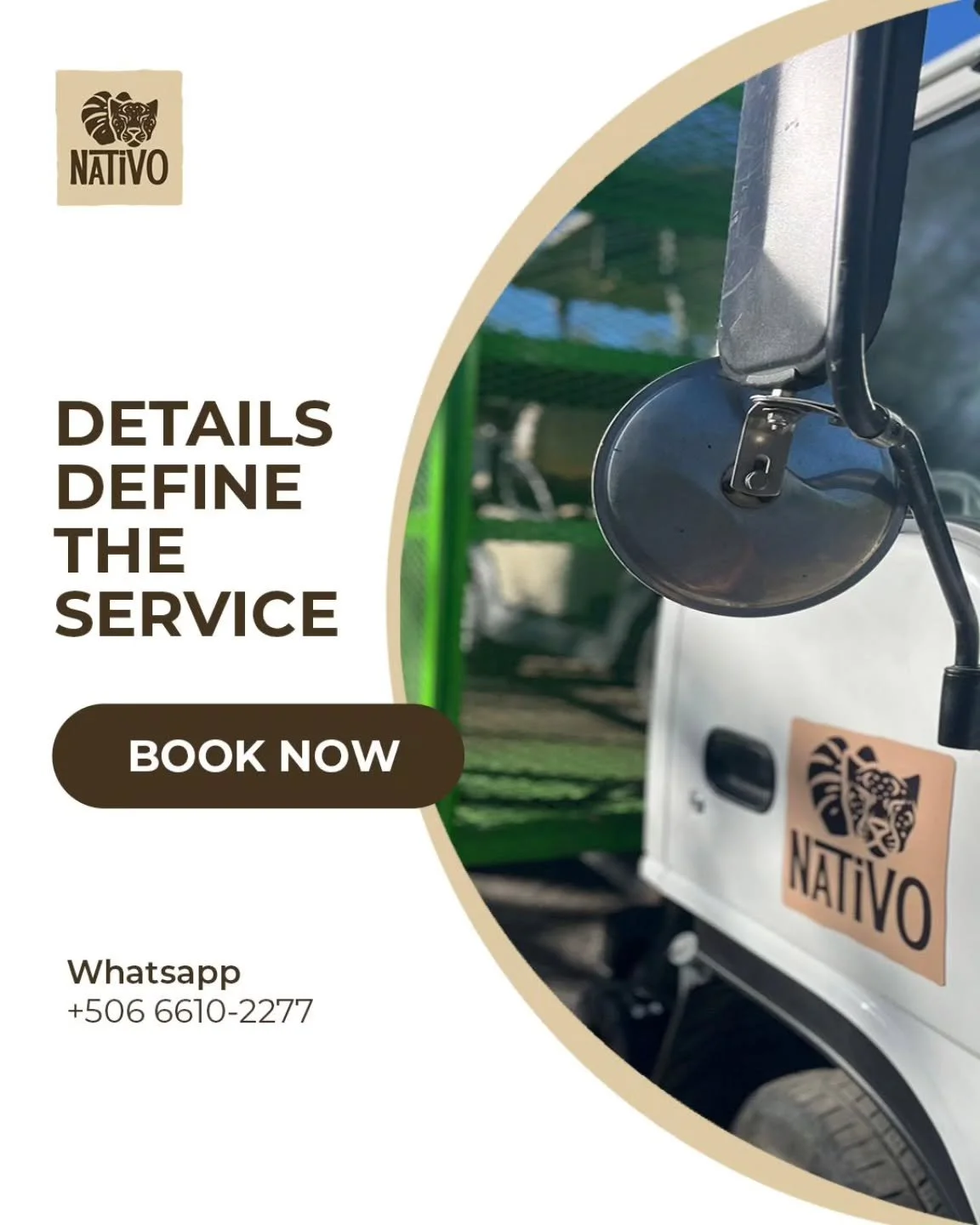 At Nativo, every touchpoint reflects our standard, from our fleet to the way we handle your vehicle.This is not rental.This is professional service.
#CostaRicaBusiness #GuanacasteLife #PuraVidaLifestyle