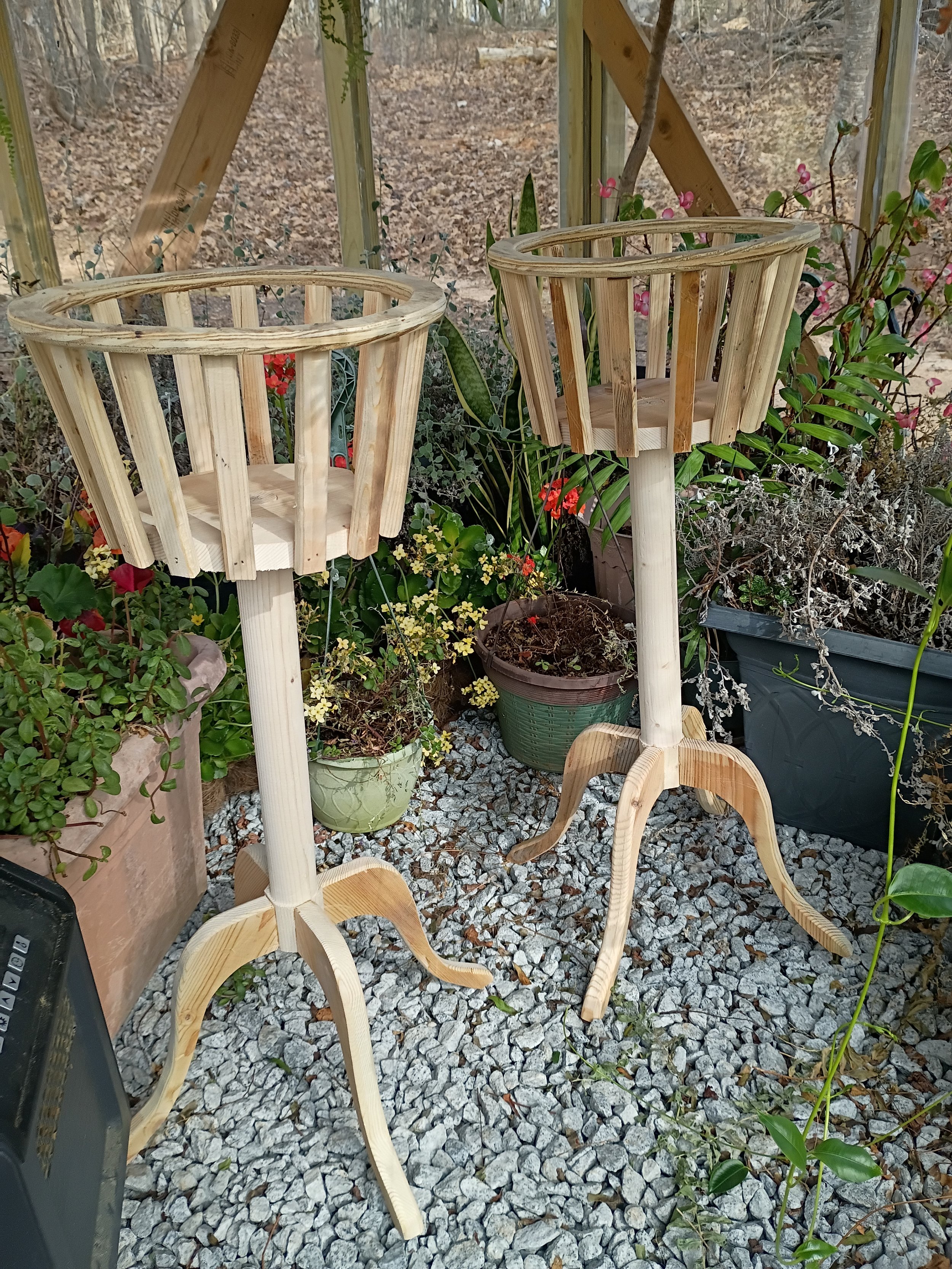 Handcrafted Wooden Plant Stand