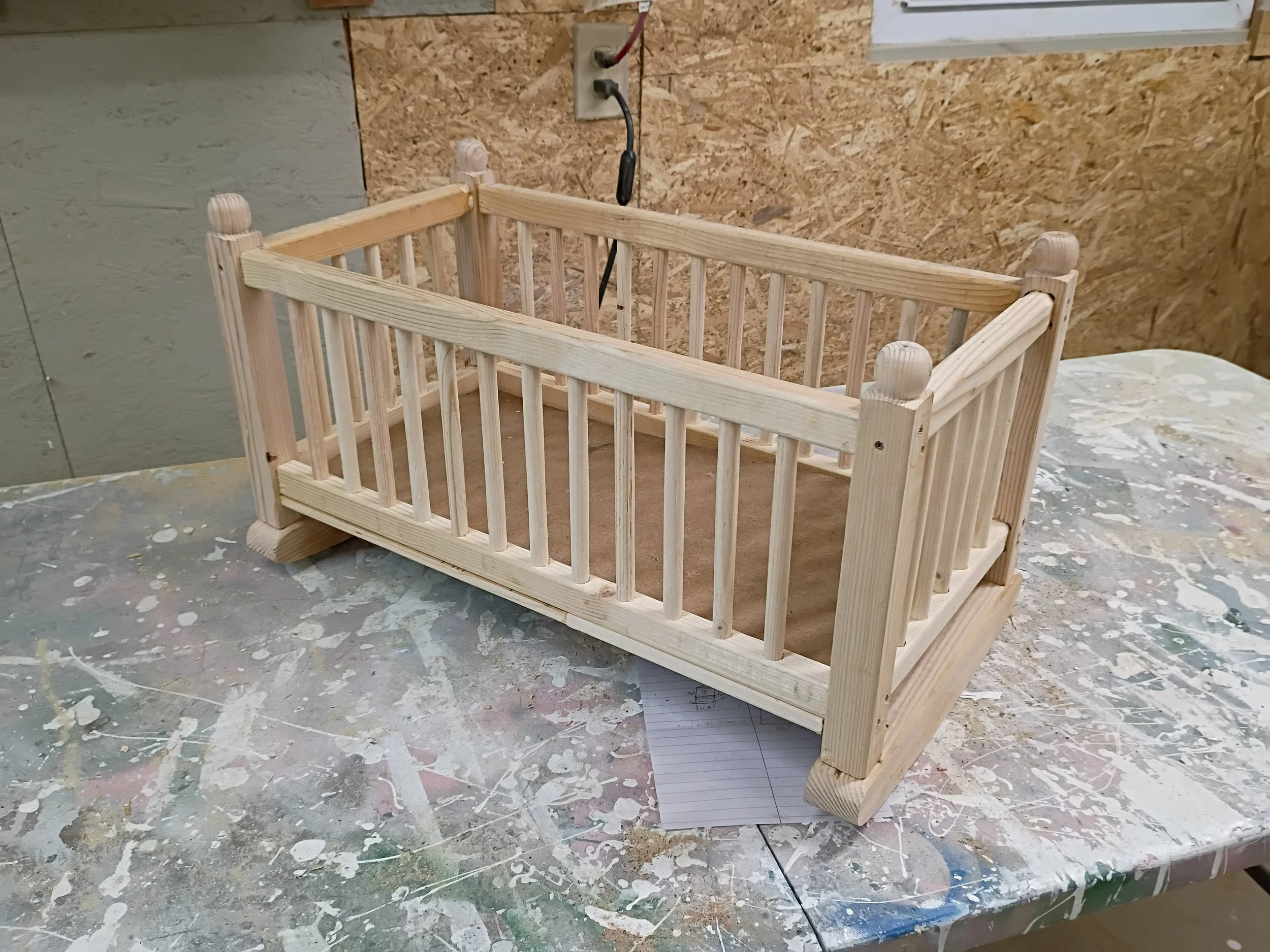 Handcrafted Wooden Cradle Decor