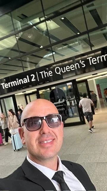 DImA waiting for passengers at Heathrow Airport The Queens Terminal 2