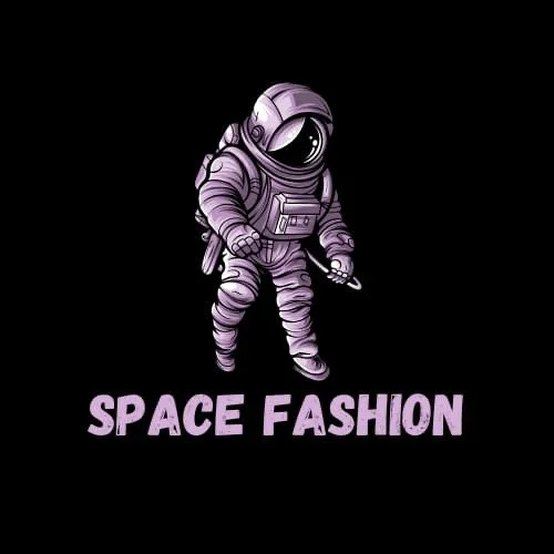 An astronaut in space suit holding a knife with the text 'Space Fashion' below.