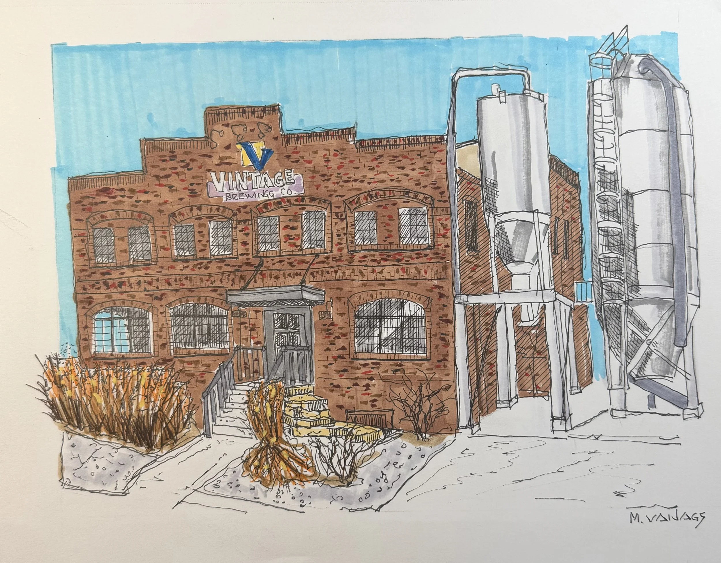 A brewery in Sauk Prairie, Wisconsin. Located along the Wisconsin River. 