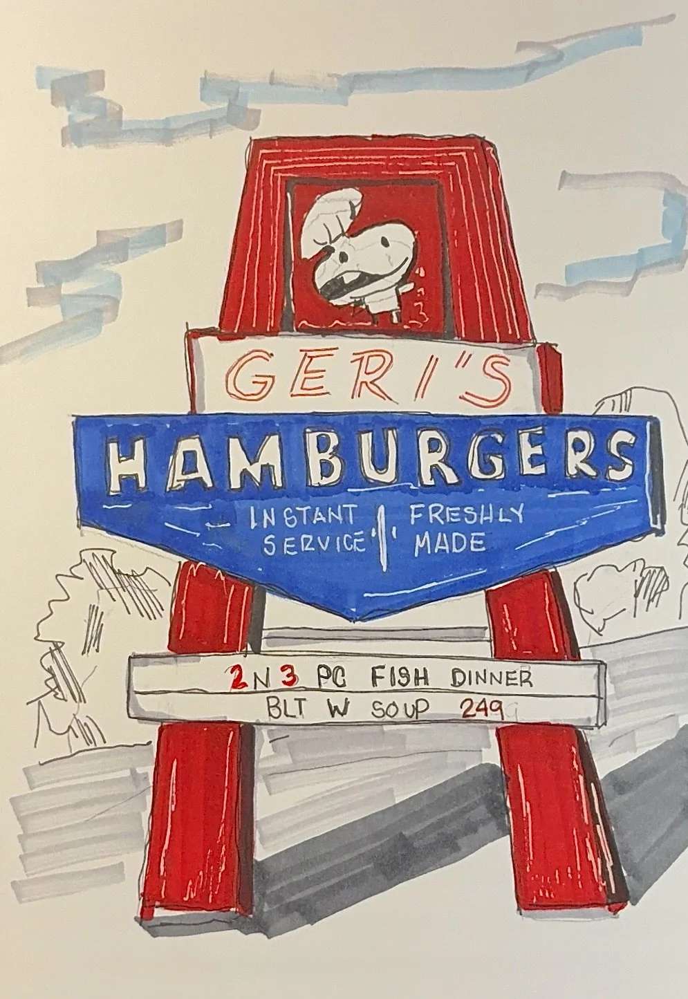Geri's Hamburger Sign (defunct, fast food chain), Rockford, Illinois