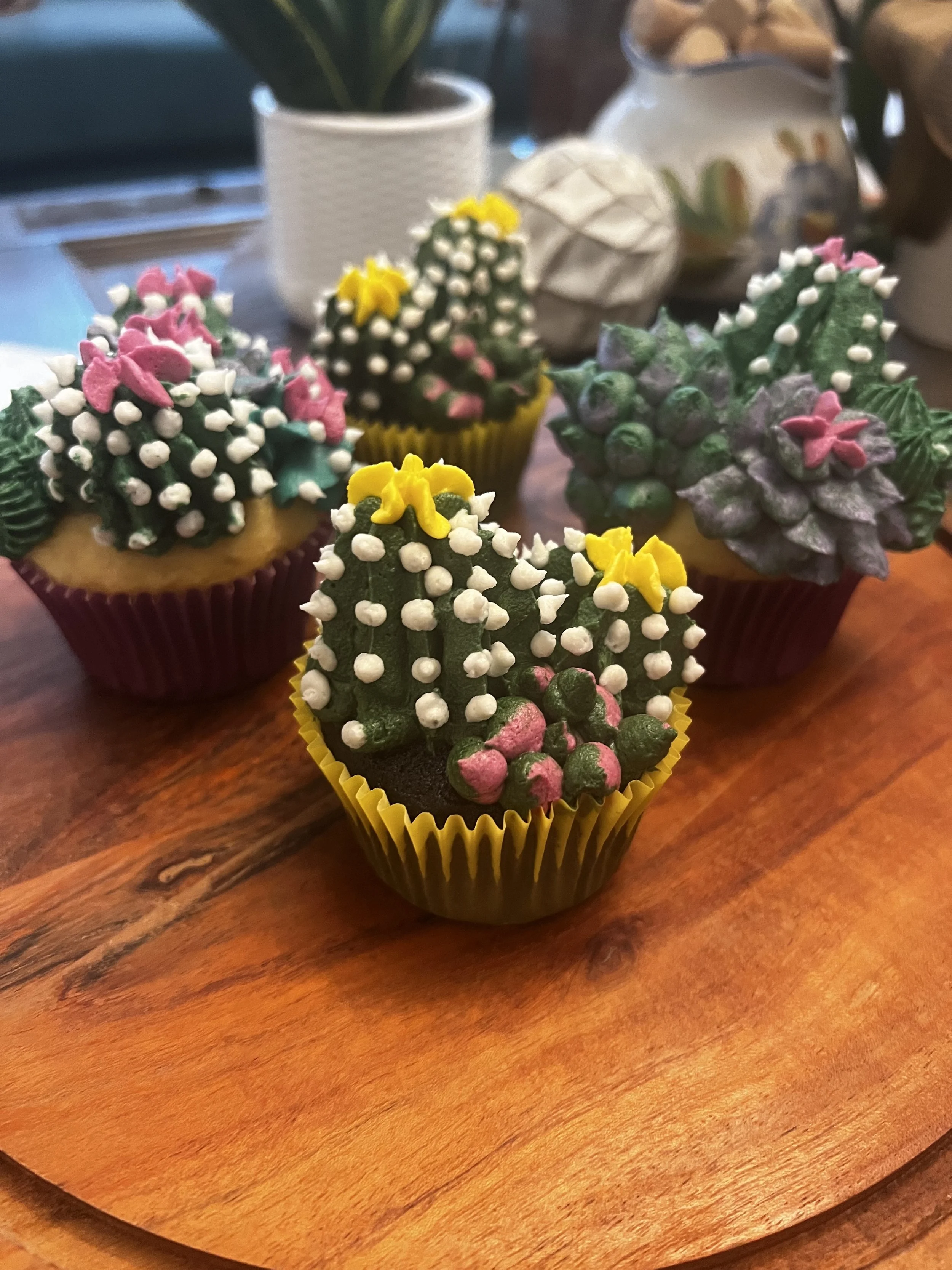 Succulent style cupcakes