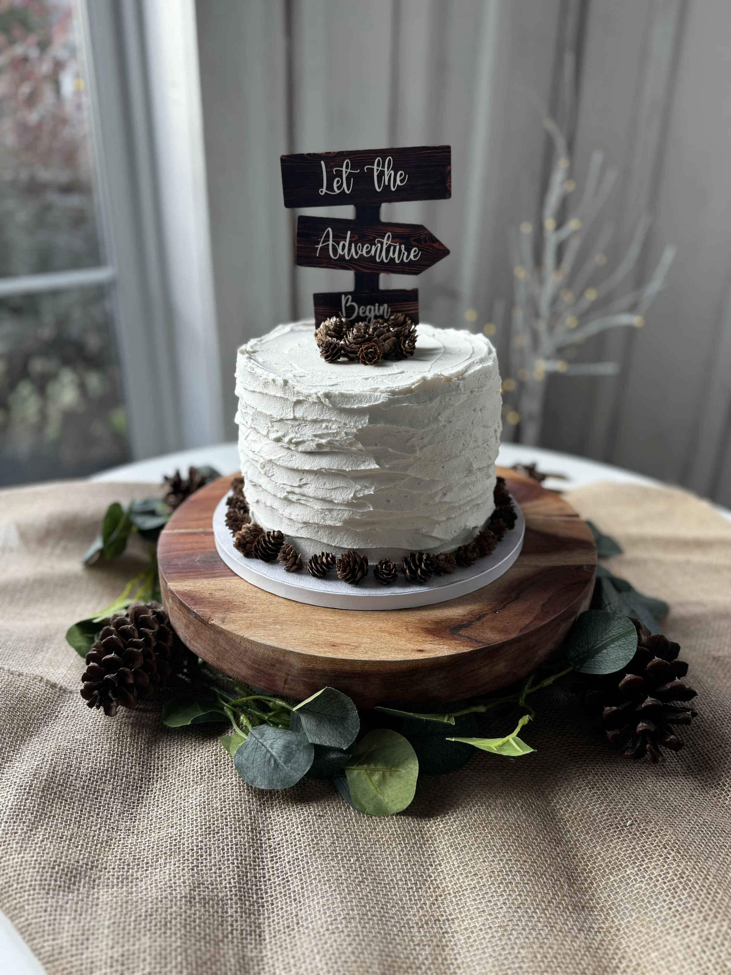 Small Rustic Wedding Cake