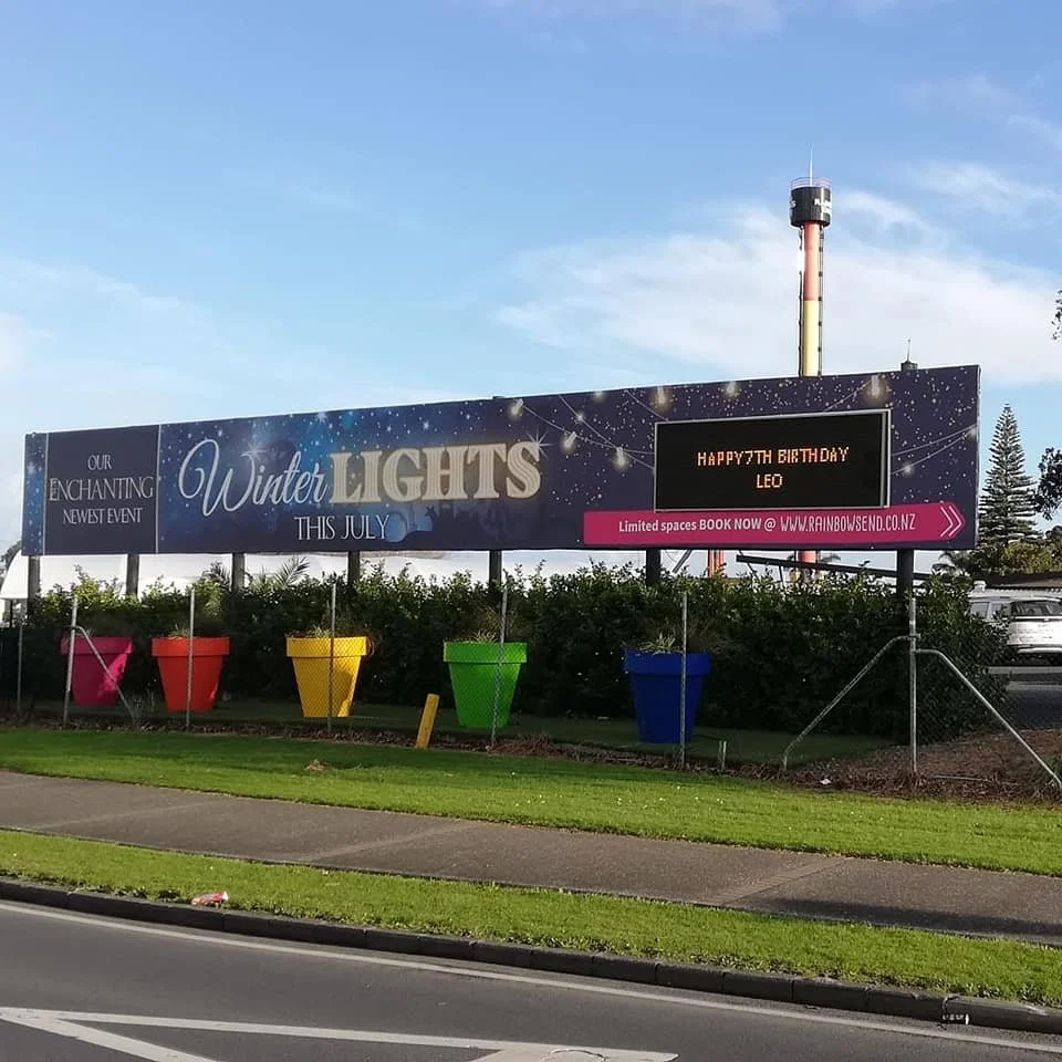Winter Lights Roadside Banner